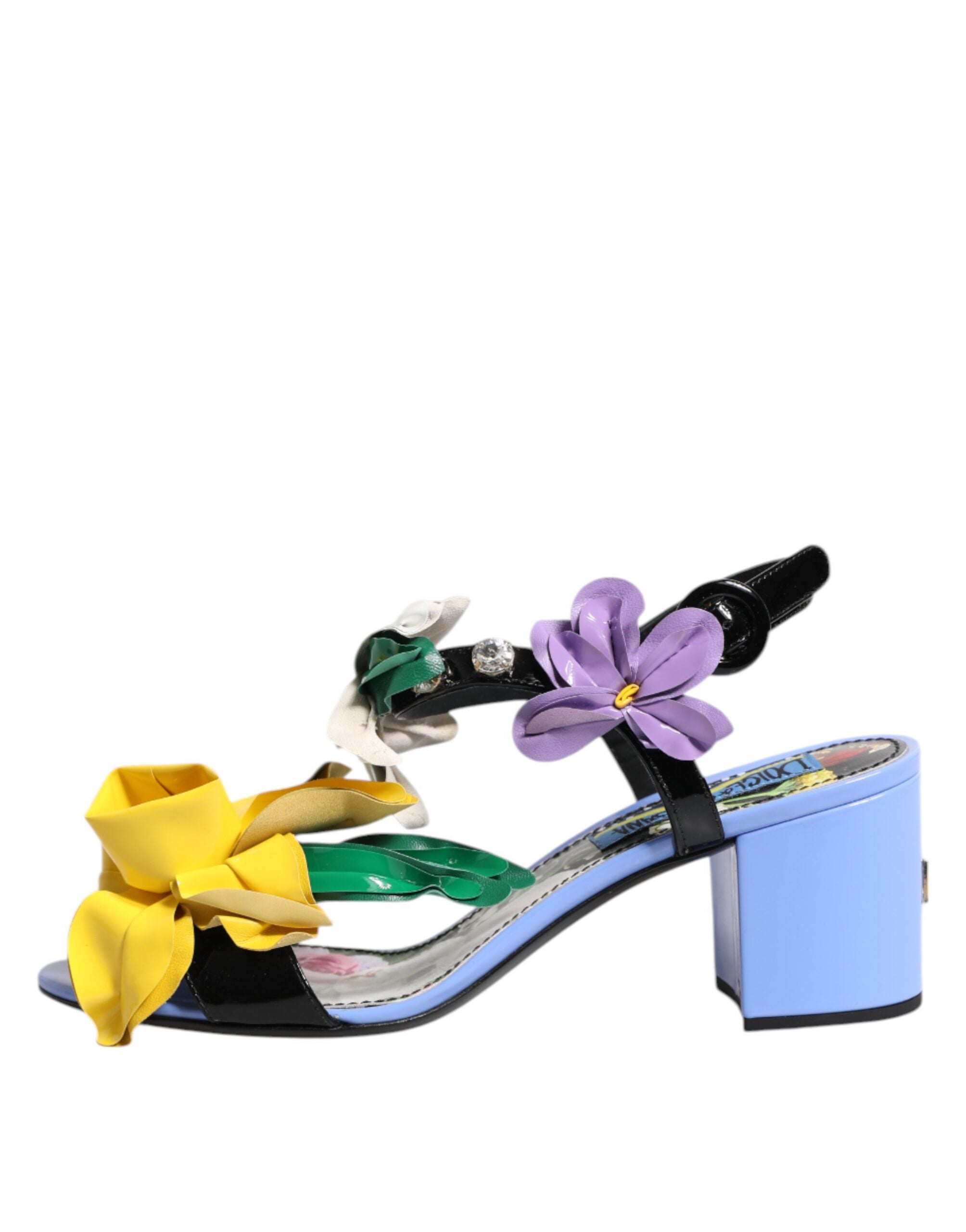 Sandalias KEIRA con cristales y flores multicolor de Dolce & Gabbana-6