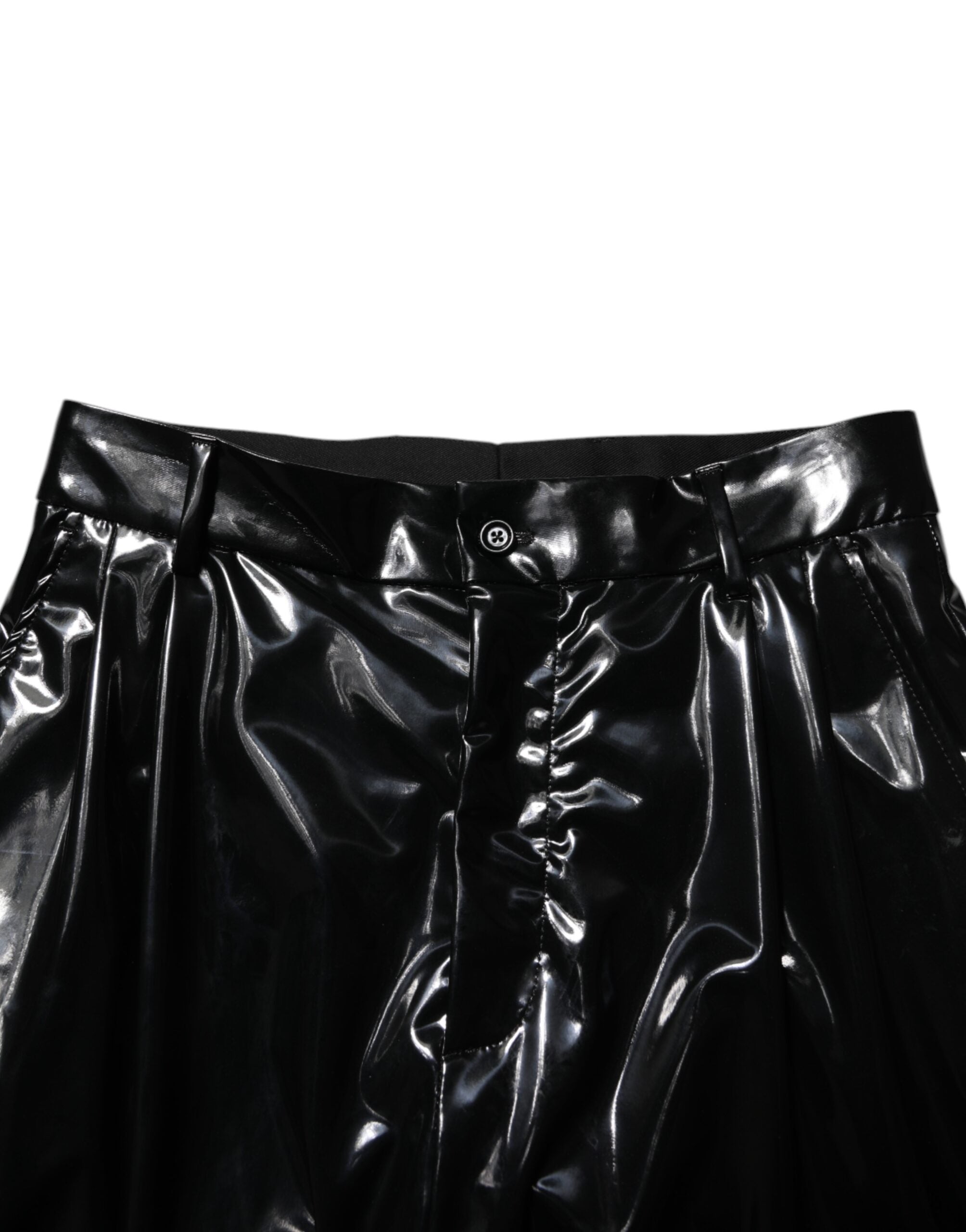 Dolce & Gabbana Black Polyester Mid Waist Men's Trousers-5