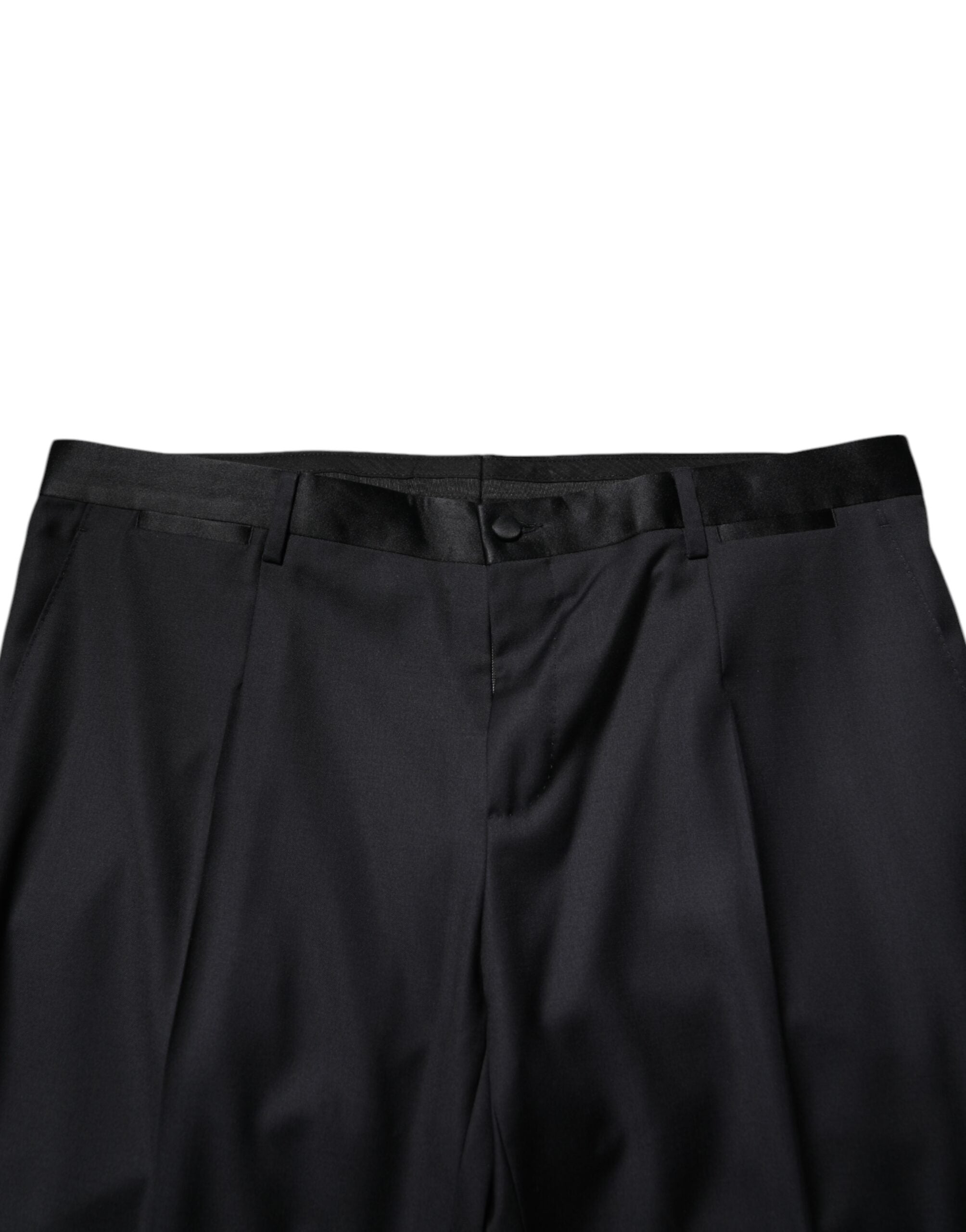 Dolce & Gabbana Schwarze Wolle Herren Formal Dress Hosen Hosen-5