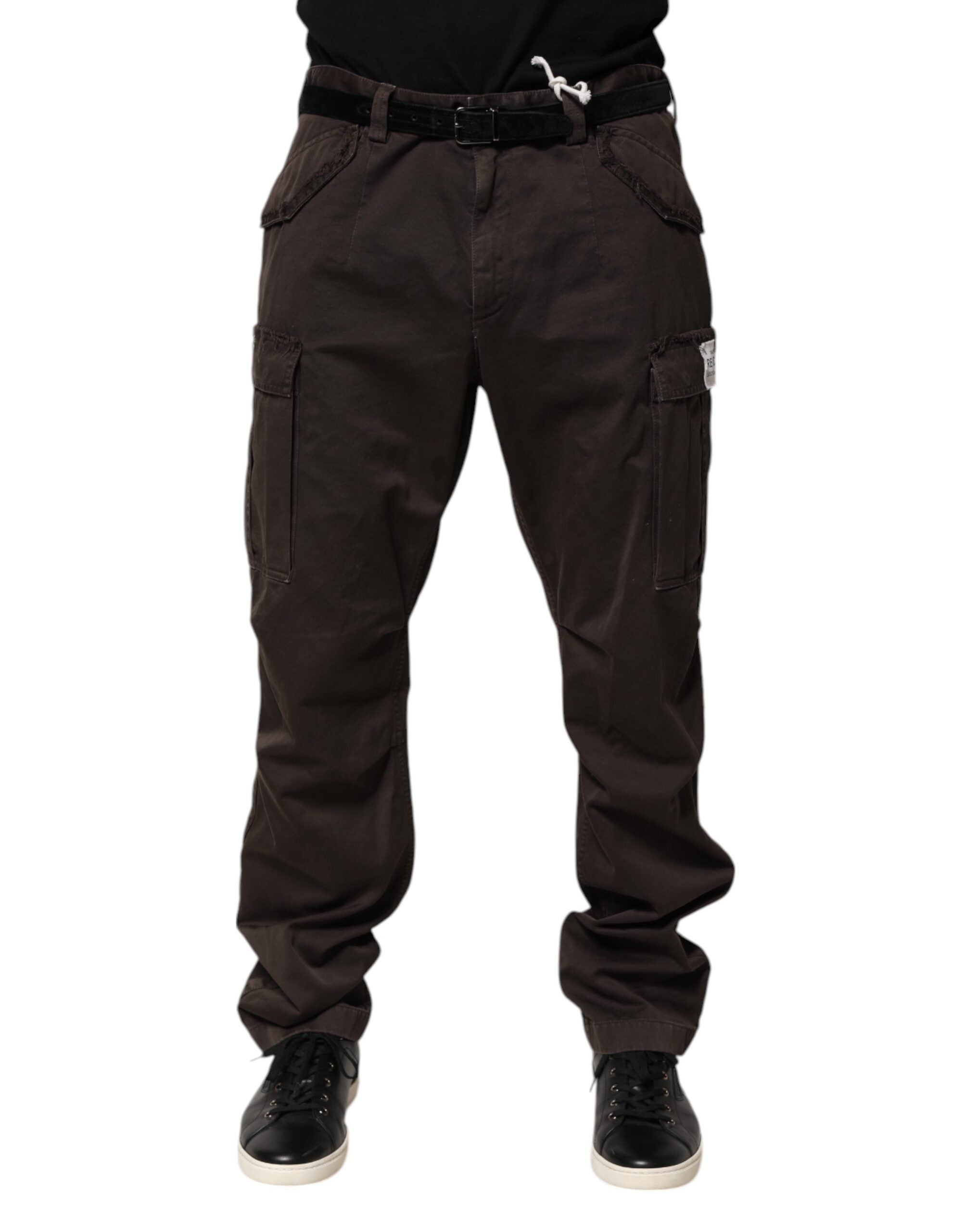 Dolce & Gabbana Braun Baumwolle Stretch Cargo Männer Hose Hose-2