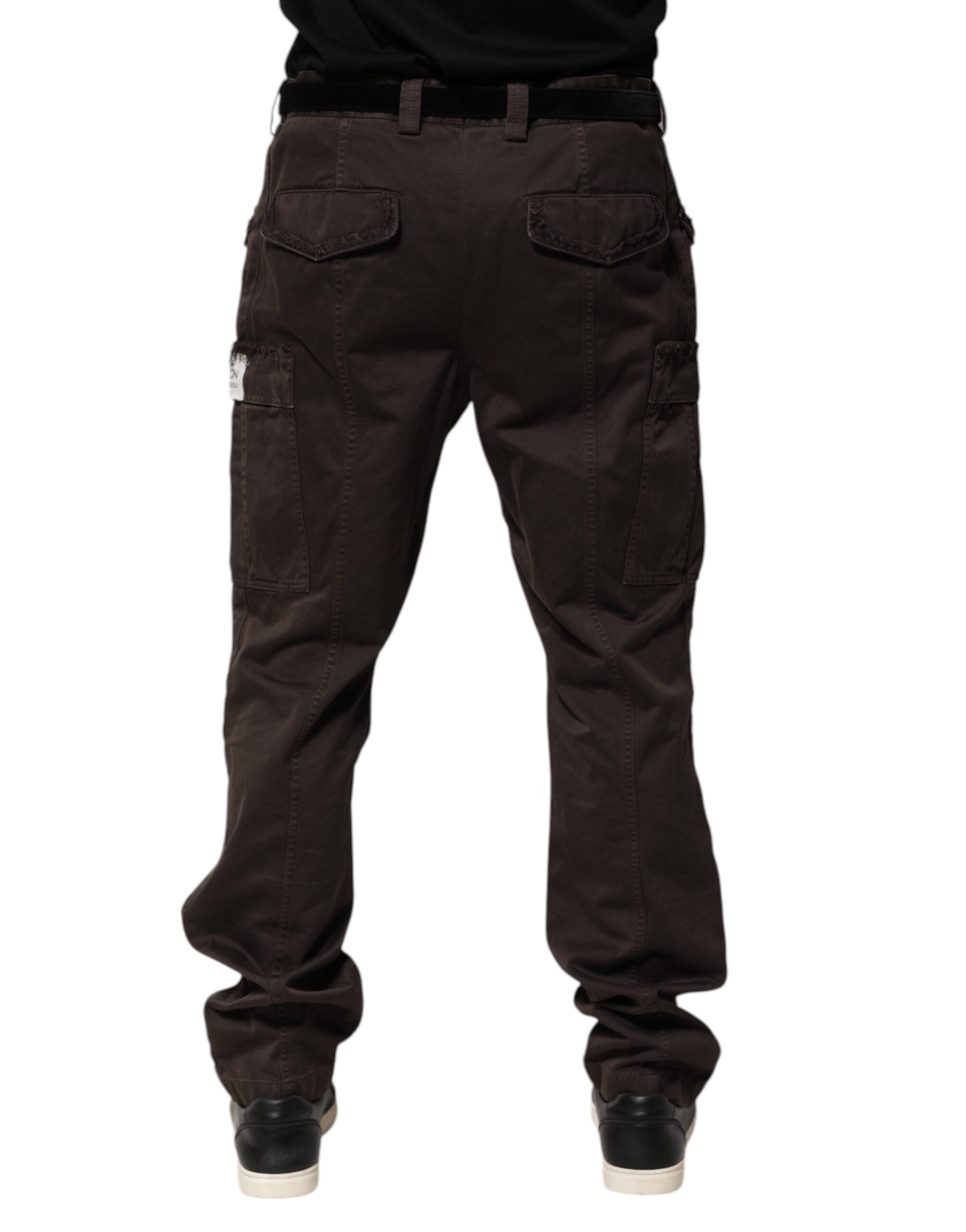 Dolce & Gabbana Braun Baumwolle Stretch Cargo Männer Hose Hose-4