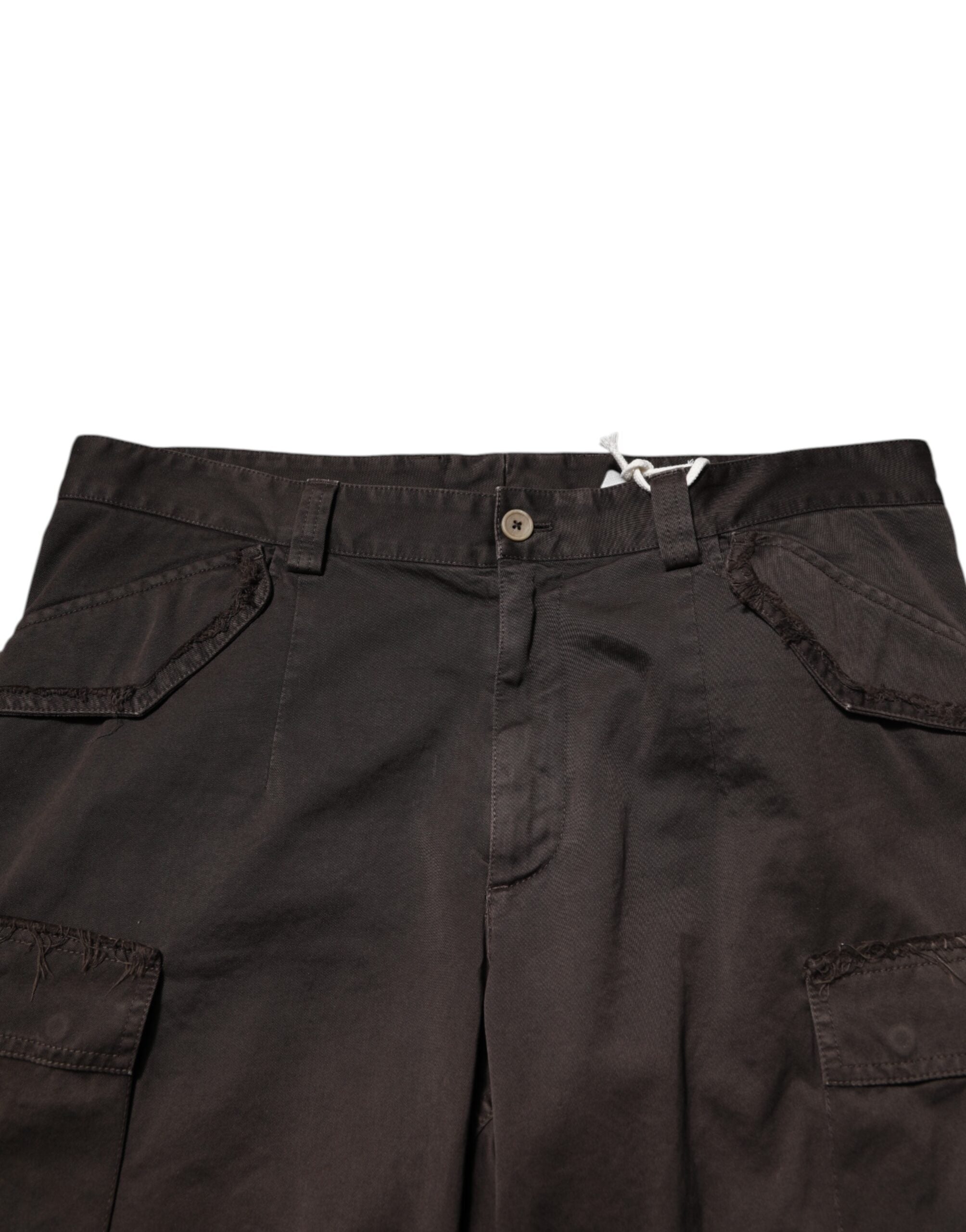 Dolce & Gabbana Braun Baumwolle Stretch Cargo Männer Hose Hose-5
