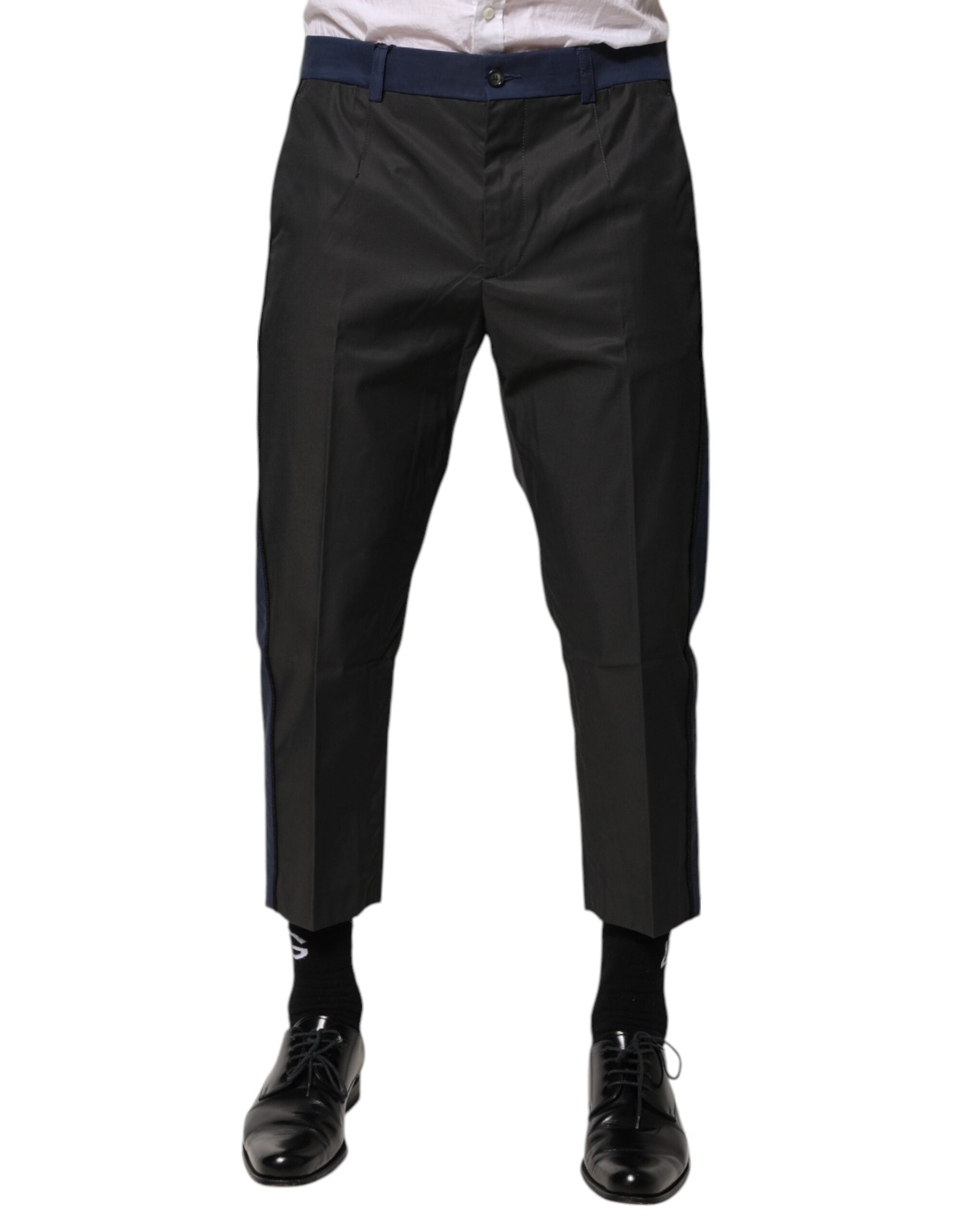Pantalones chinos 3/4 de algodón gris azulado de Dolce & Gabbana-2