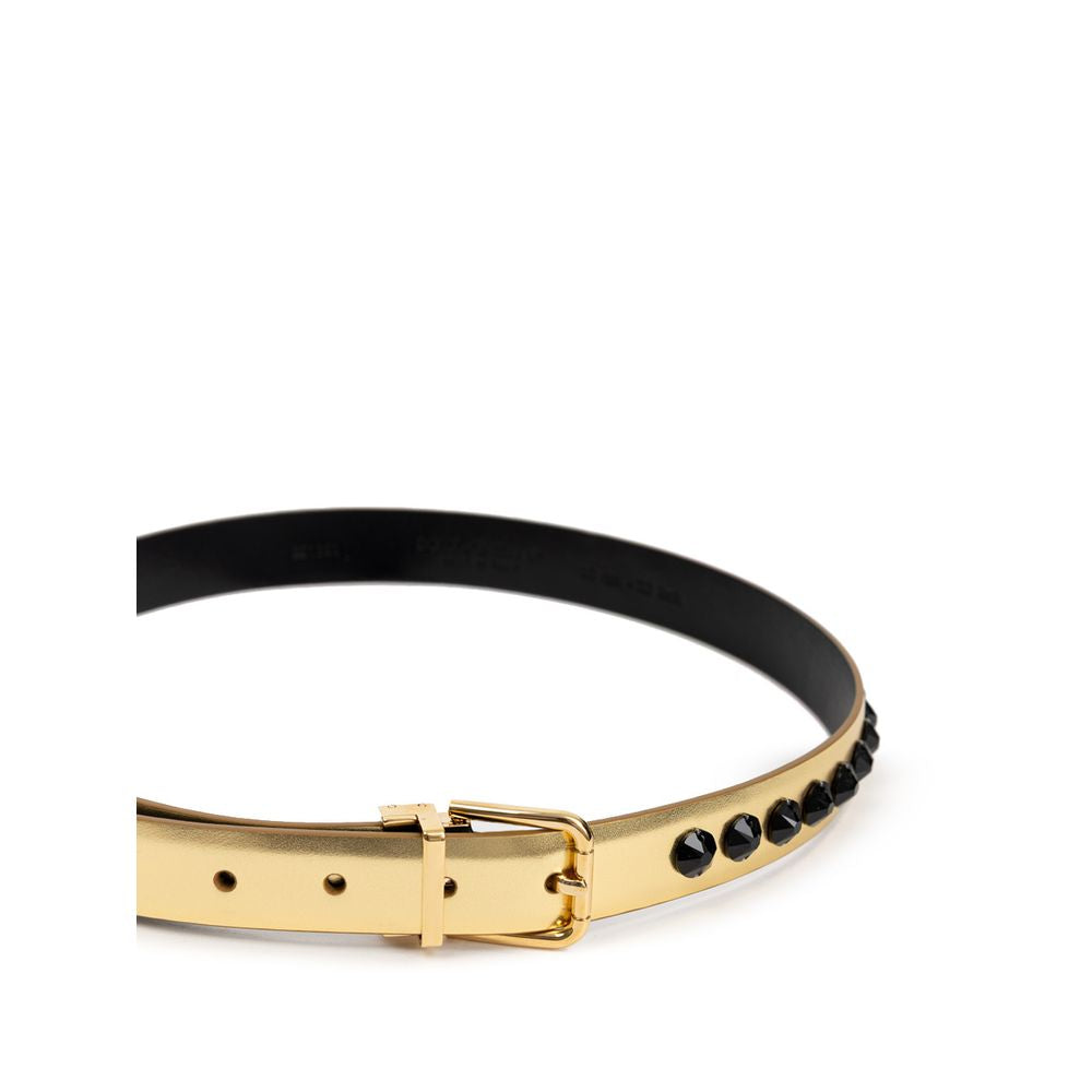 Dolce & Gabbana Regular Belt in Gold Leather-2