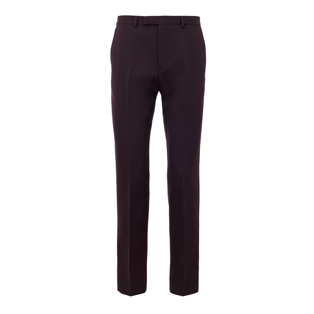 Gucci Elegant Wool Trousers in Bordeaux-1