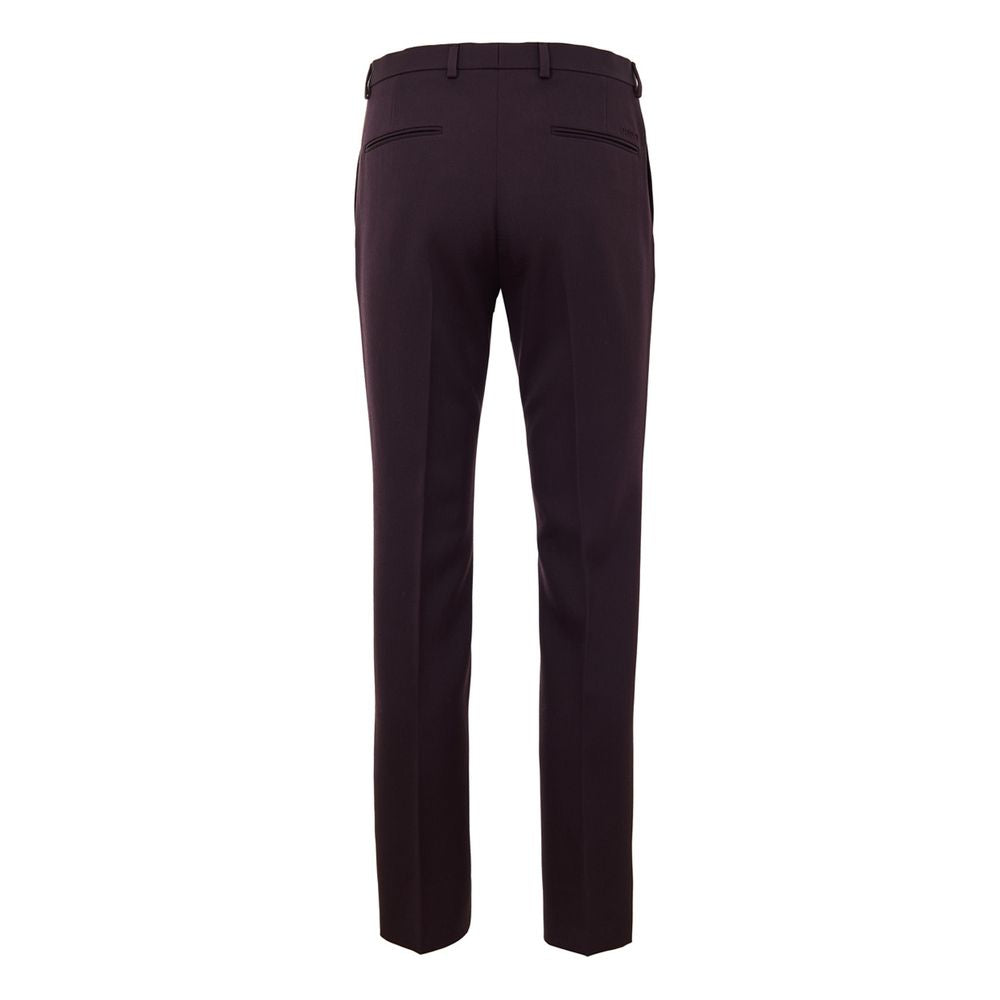 Gucci Elegant Wool Trousers in Bordeaux-2