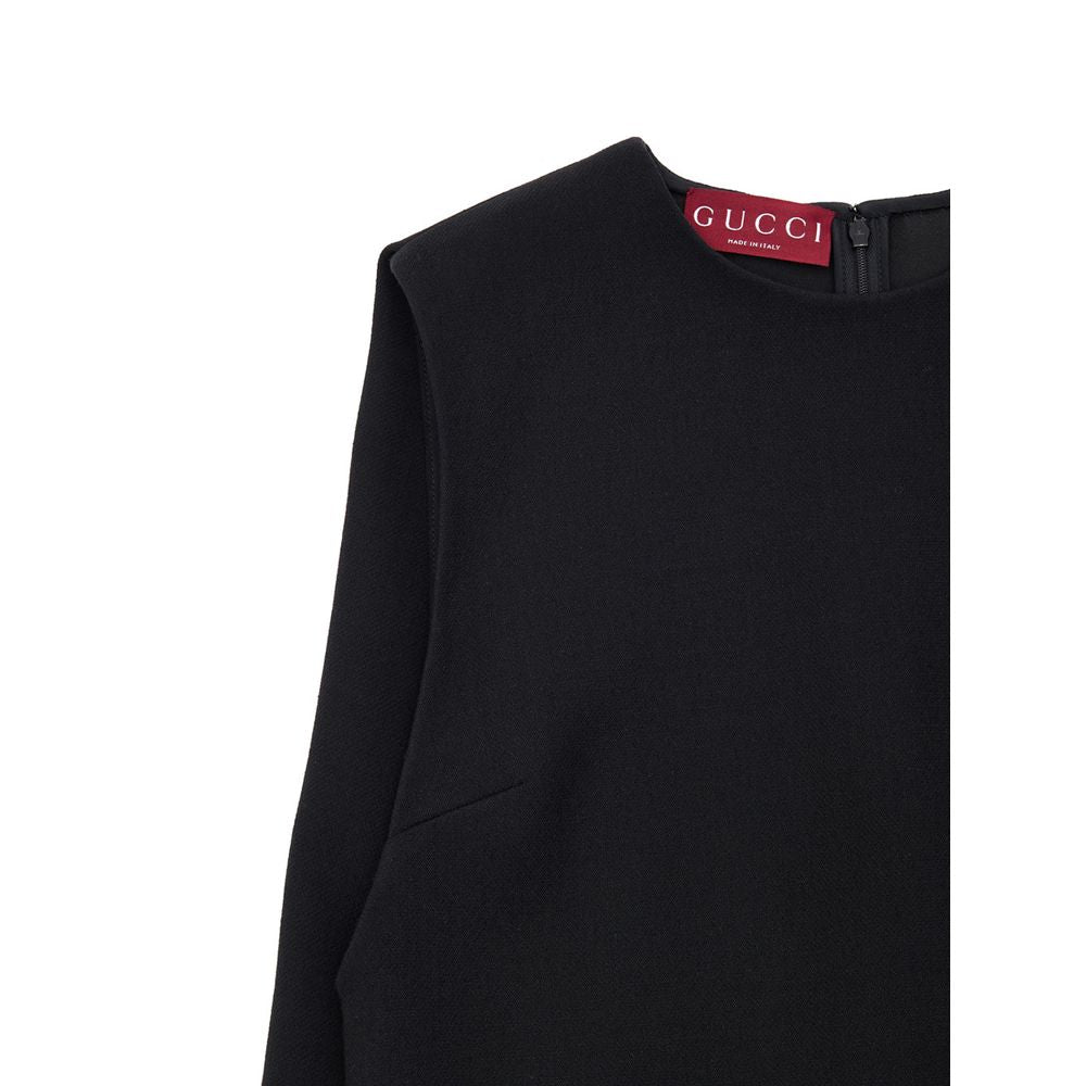 Gucci Schwarzes Wollkleid für den Alltag-4