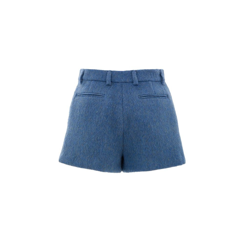 Gucci Blaue Wollshorts-2