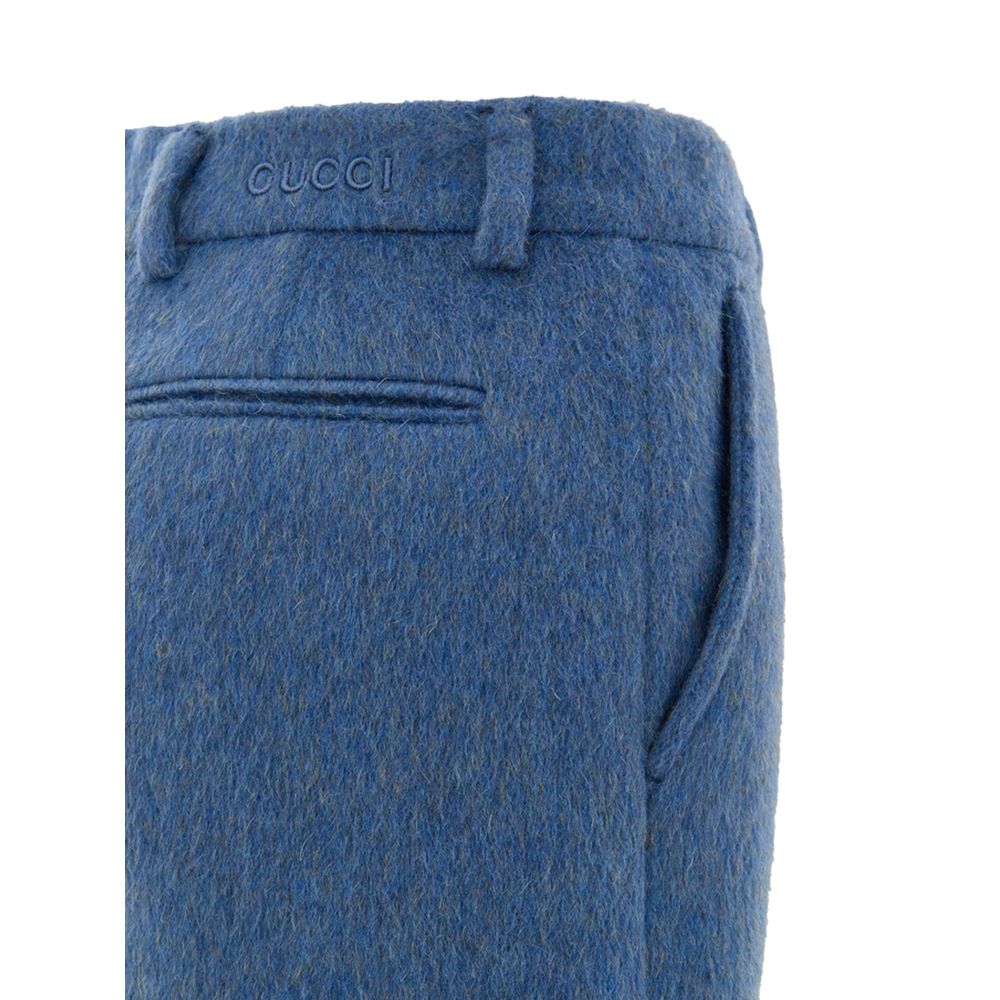 Gucci Blaue Wollshorts-3