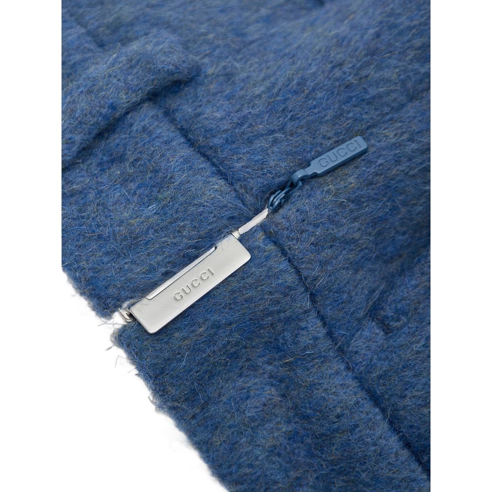 Gucci Blaue Wollshorts-4