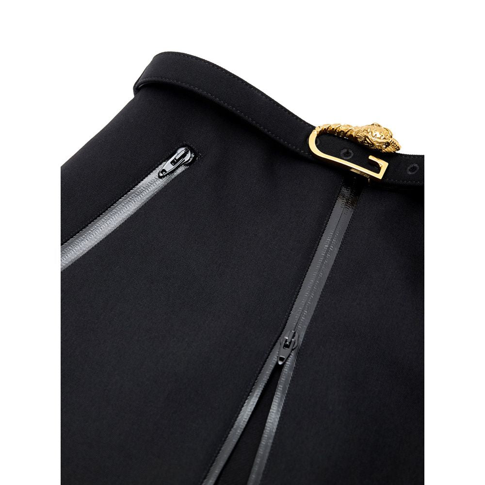 Gucci black wool midi-length skirt-3