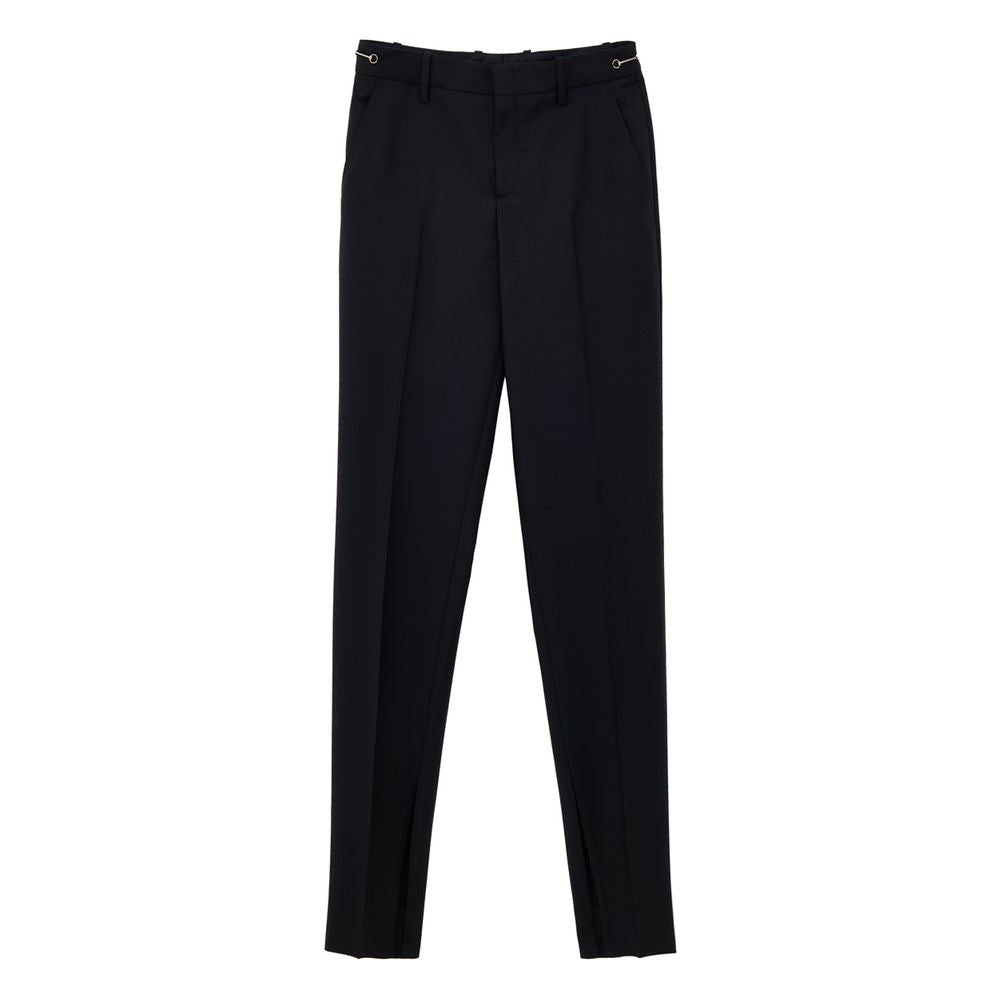 Gucci black wool trousers for formal occasions-1