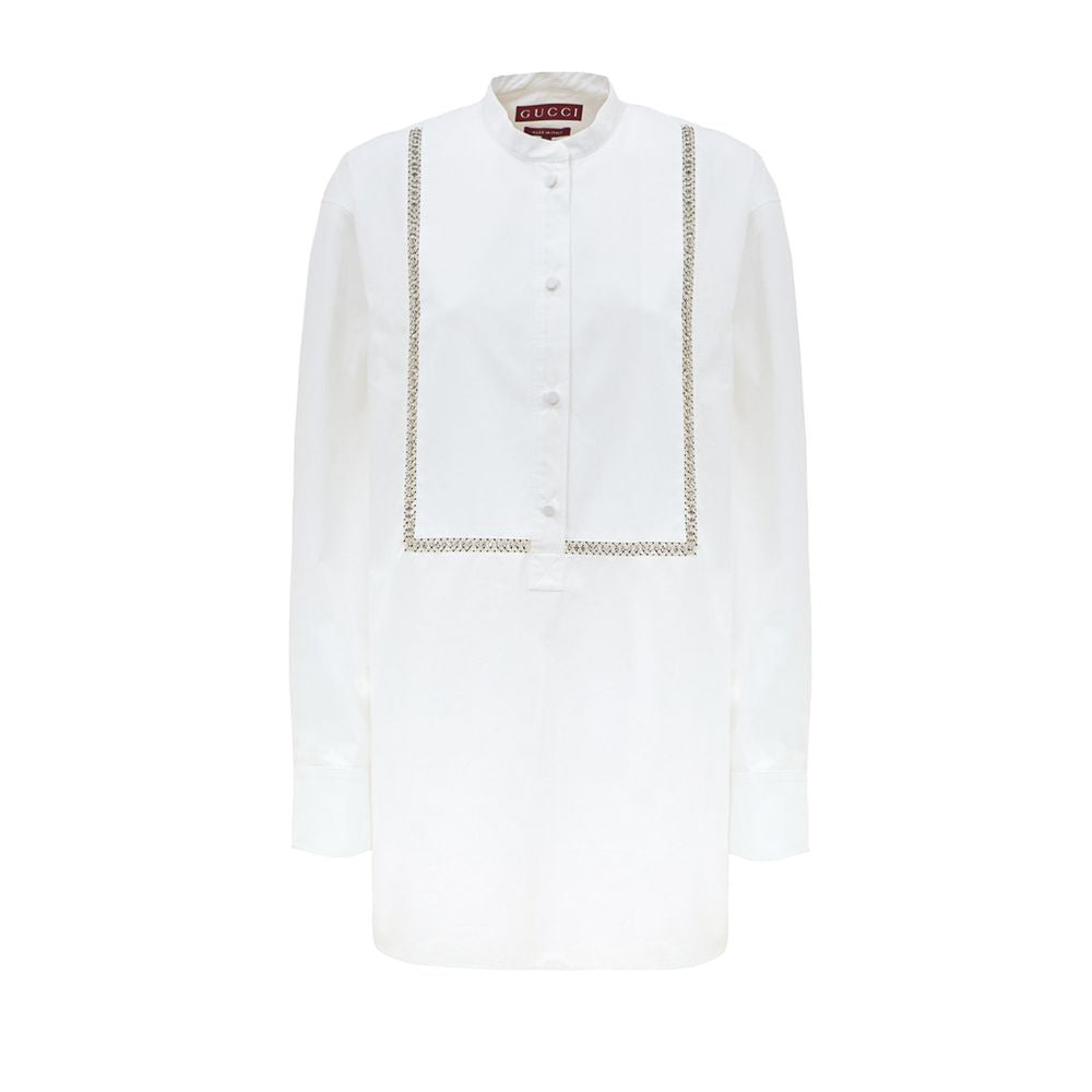 Gucci White Cotton Blouse-1