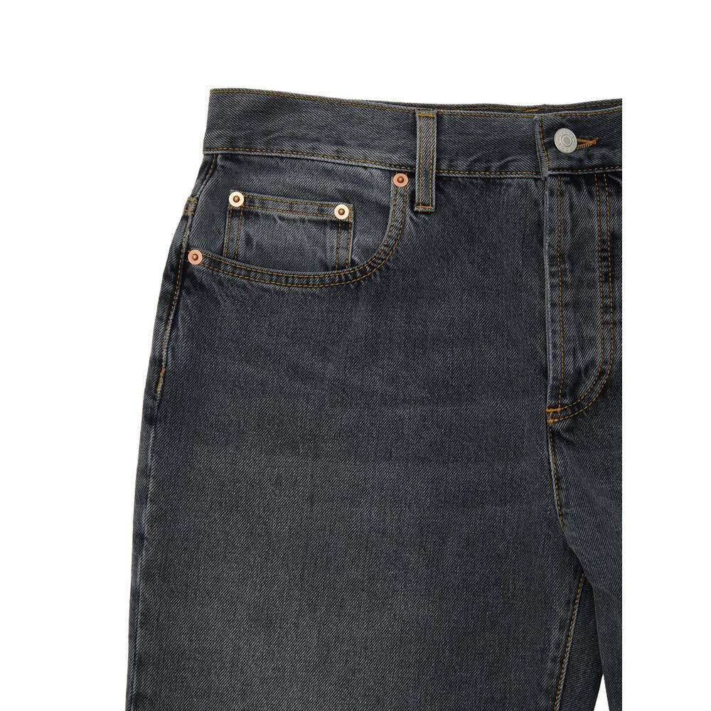 Gucci grey cotton jeans with a relaxed fit-4