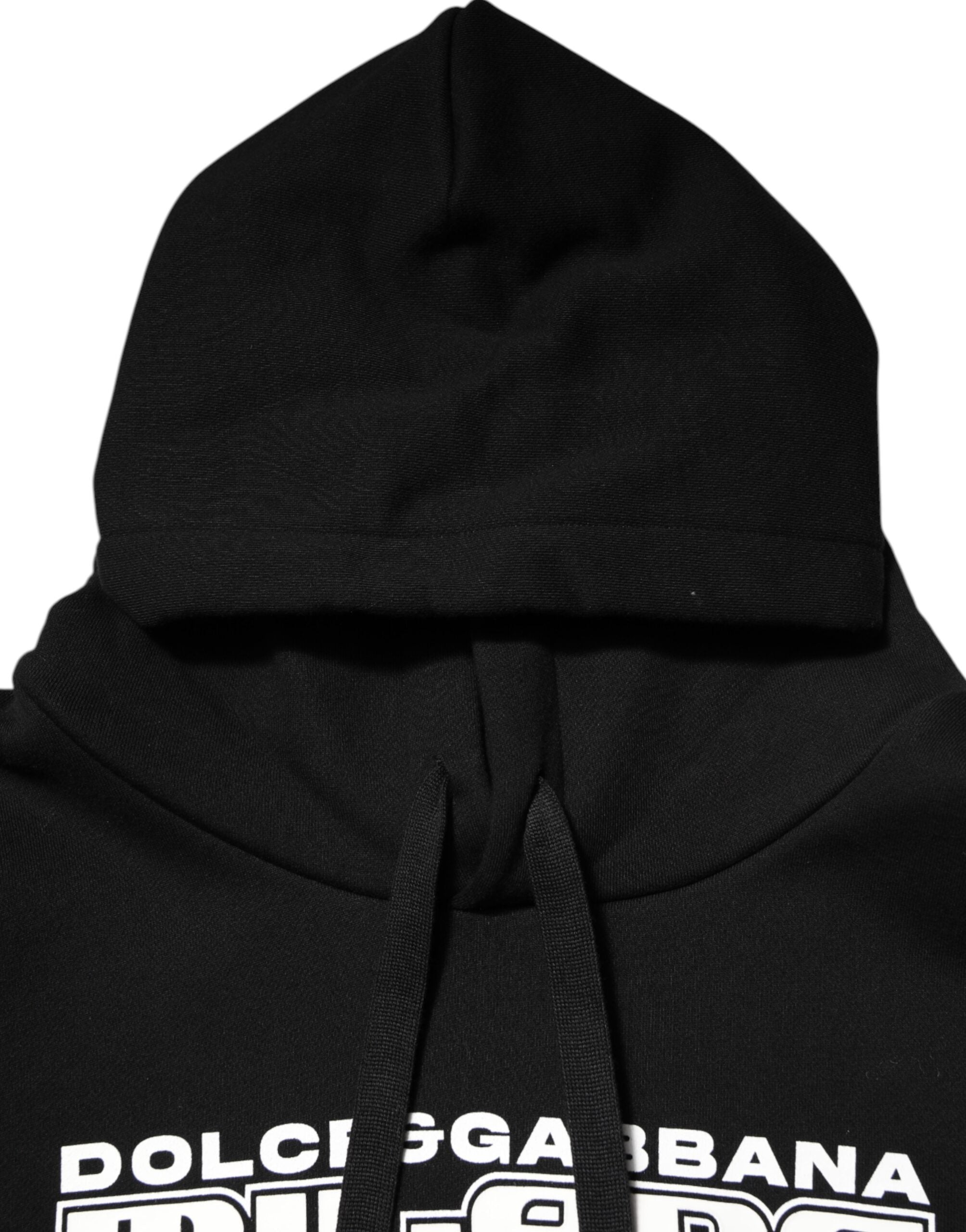 Dolce & Gabbana Black DG Milano Logo Print Cotton Hoodie-6