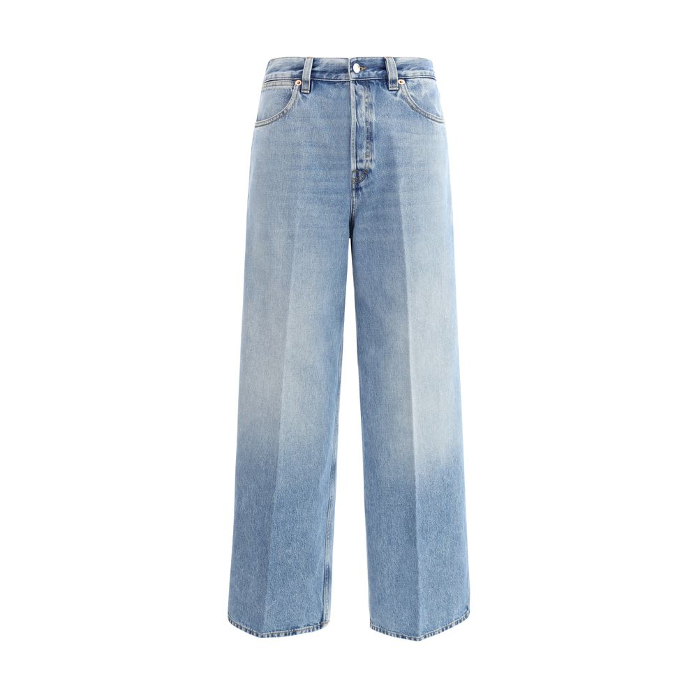 Vaqueros Gucci de algodón azul claro con look denim-1
