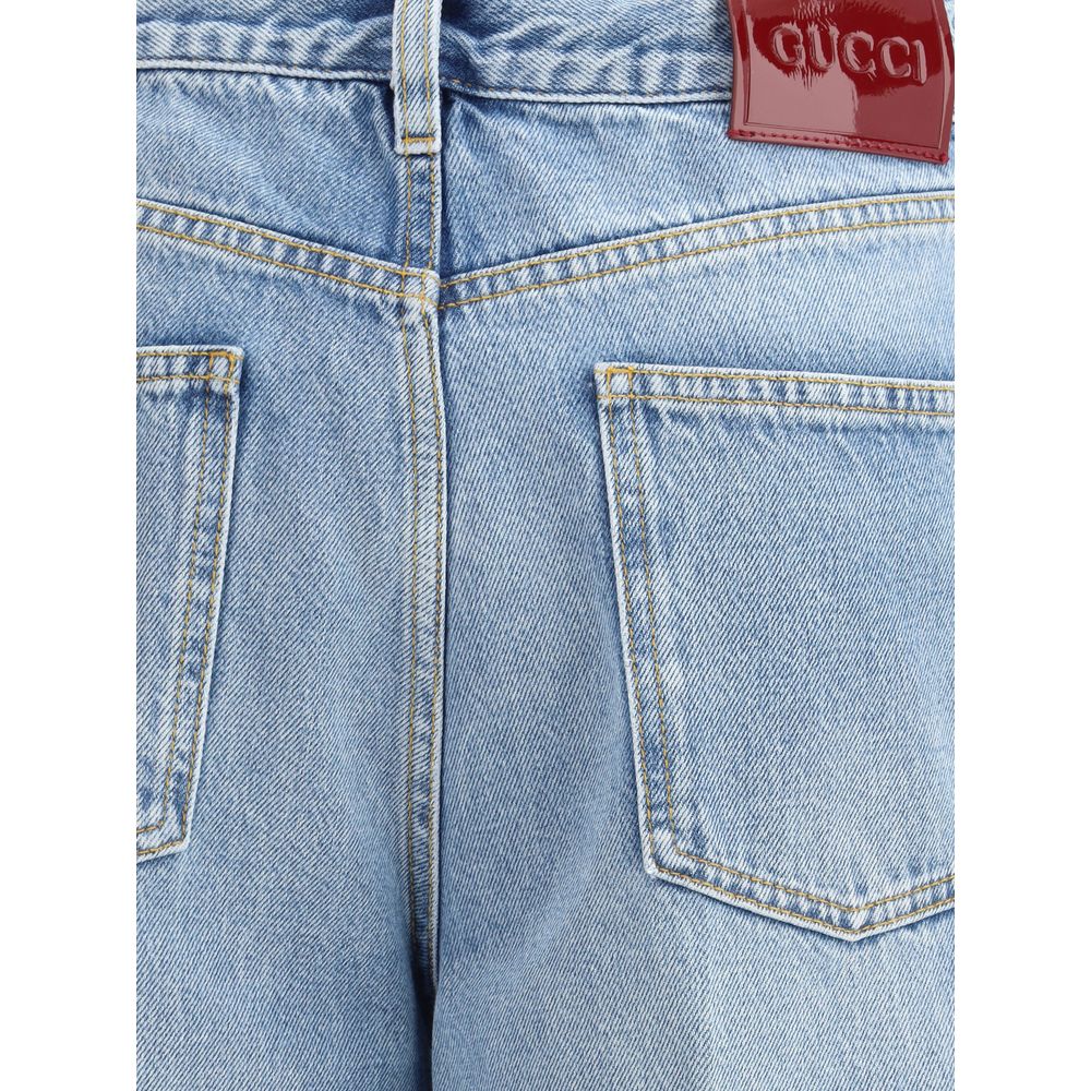 Vaqueros Gucci de algodón azul claro con look denim-3