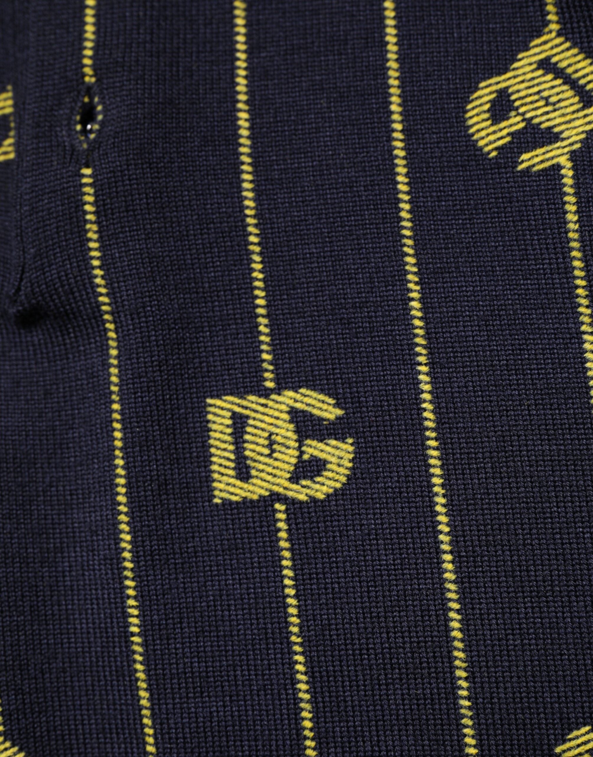 Dolce & Gabbana Schwarzes Logo-Jacquard-Strick-Poloshirt T-Shirt-8