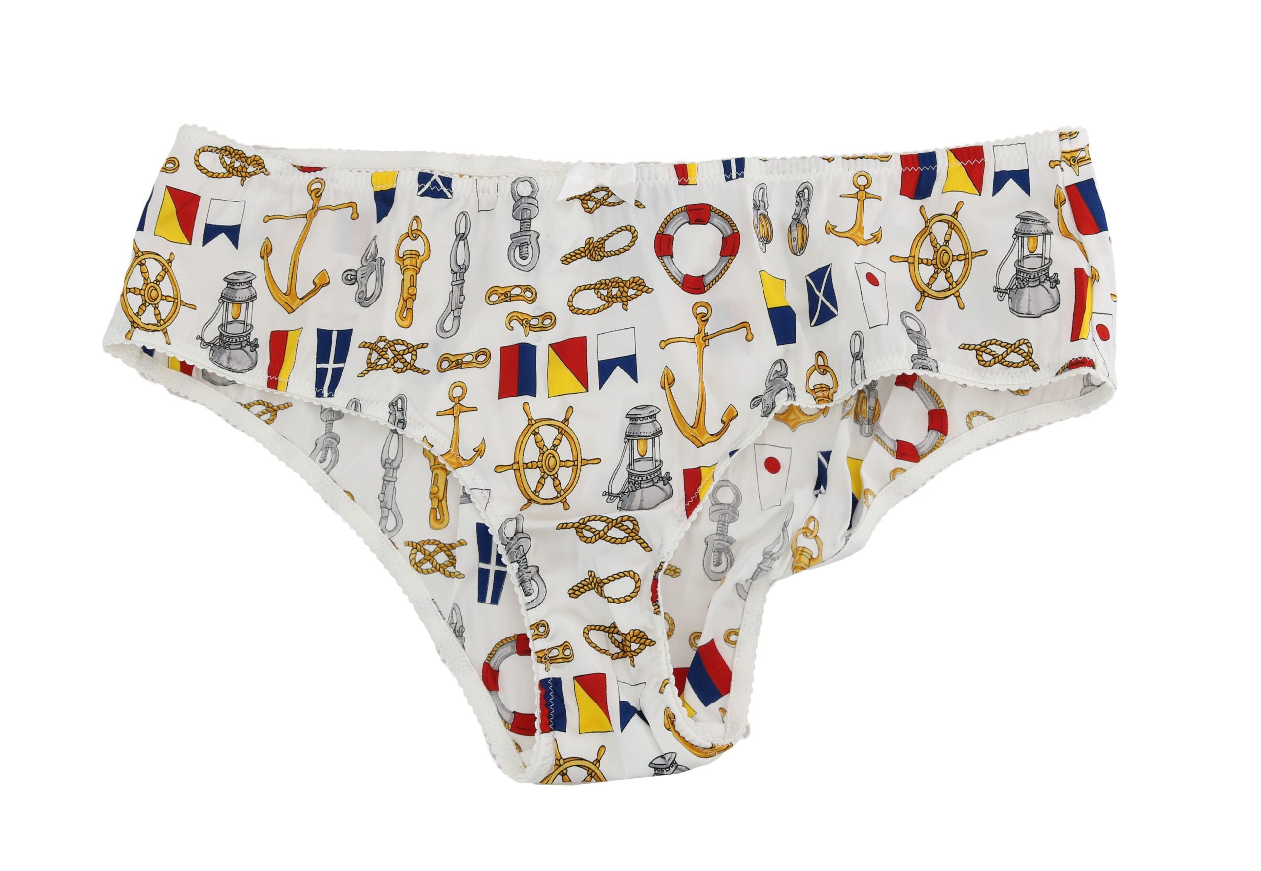 Dolce & Gabbana Underwear - Braguita de seda con estampado marinero-3