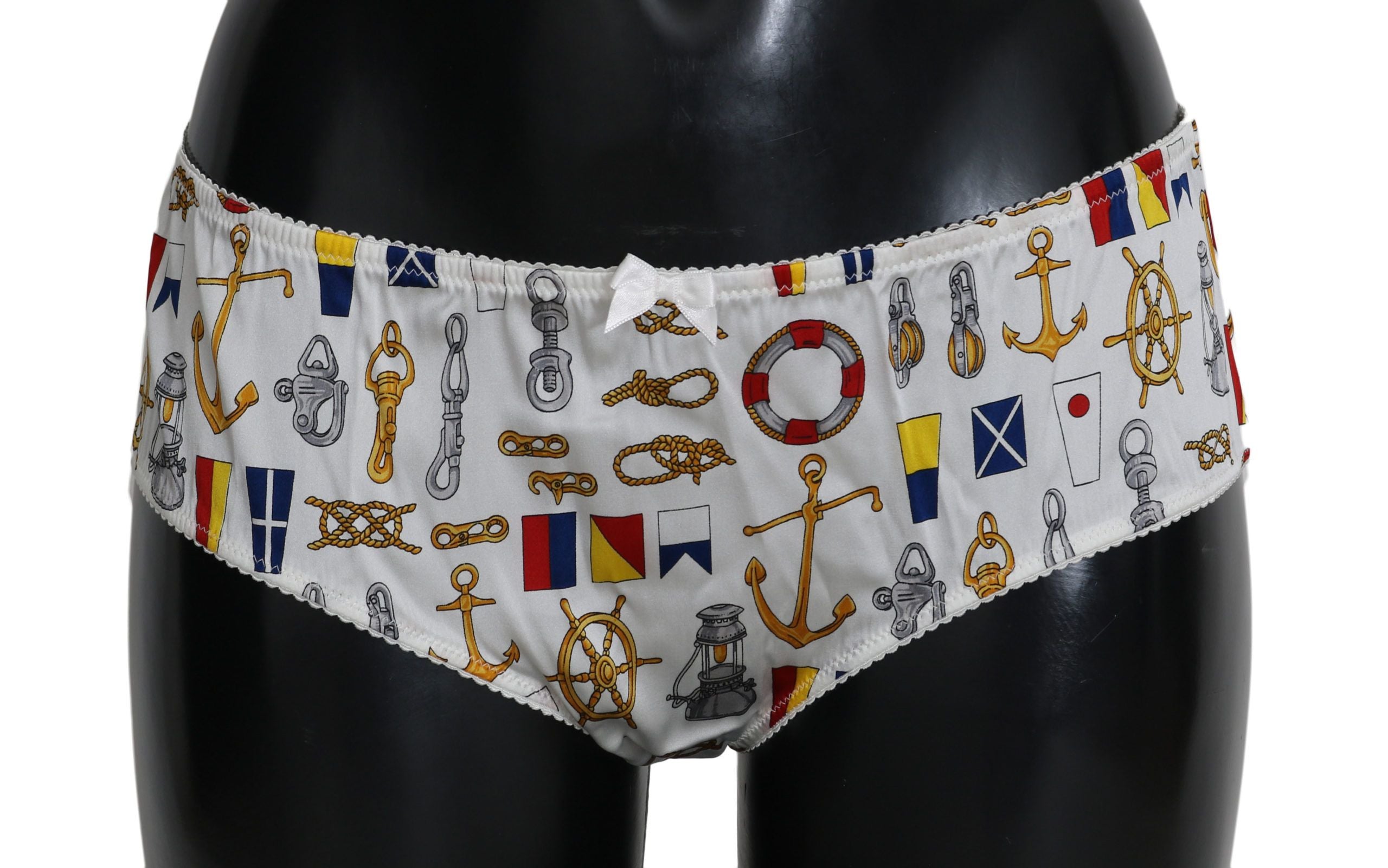 Dolce & Gabbana Underwear - Braguita de seda con estampado marinero-1