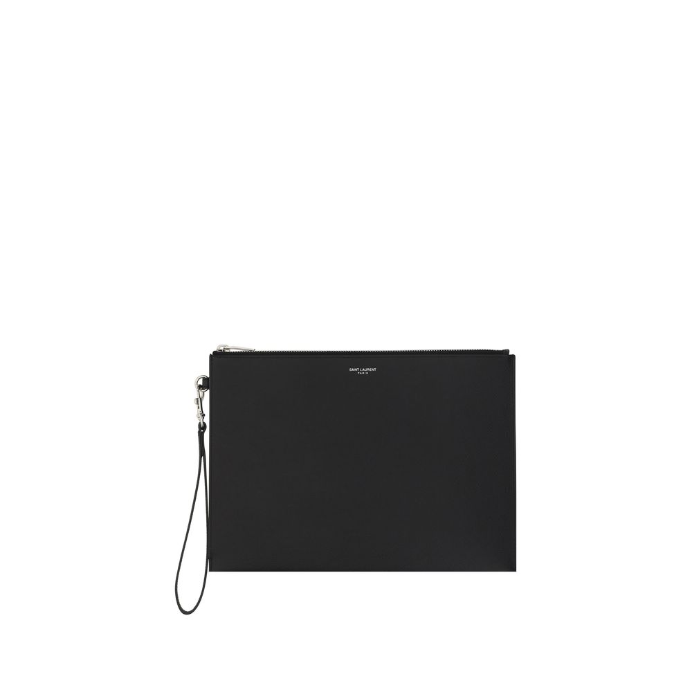 Saint Laurent Black Calfskin Bos Taurus Other Accessories
