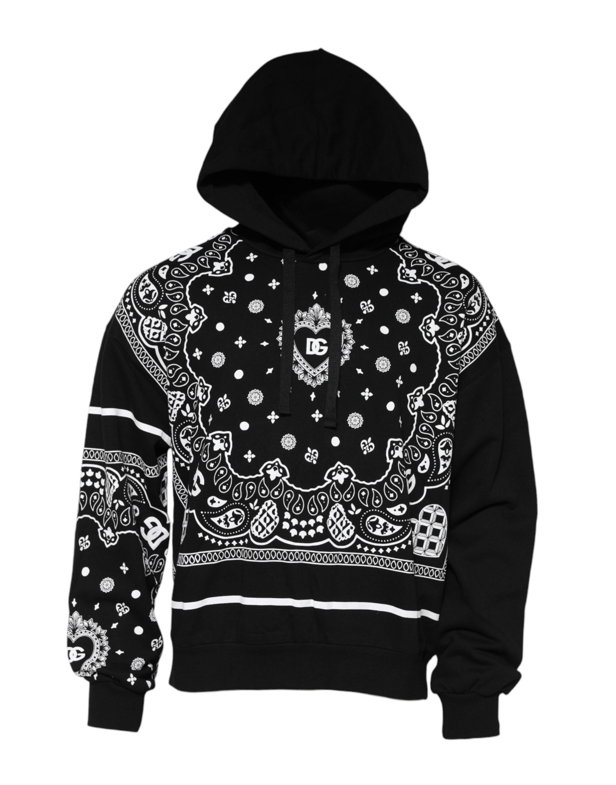 Sudadera con capucha y bandana negra de Dolce & Gabbana para hombre-2