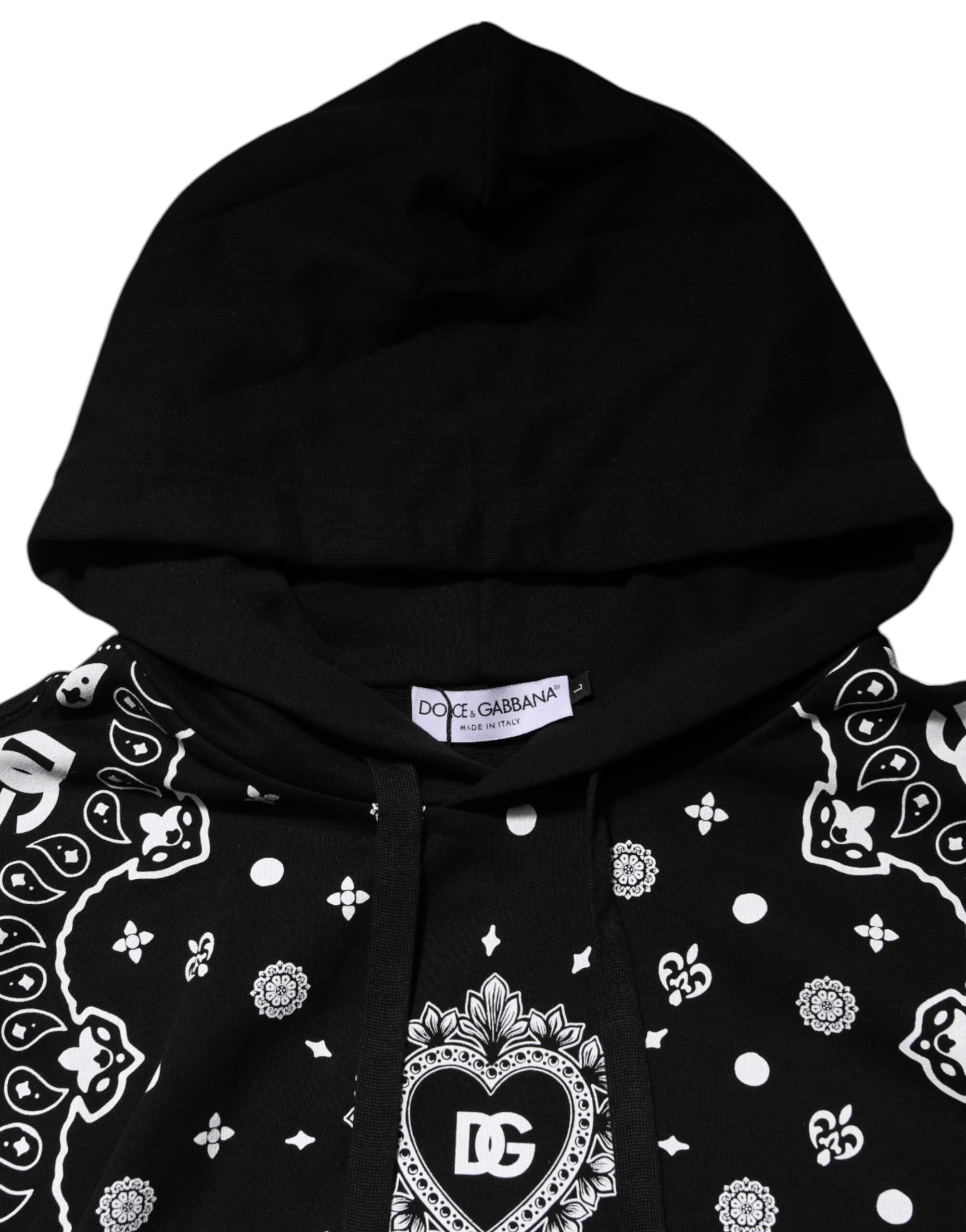 Sudadera con capucha y bandana negra de Dolce & Gabbana para hombre-4