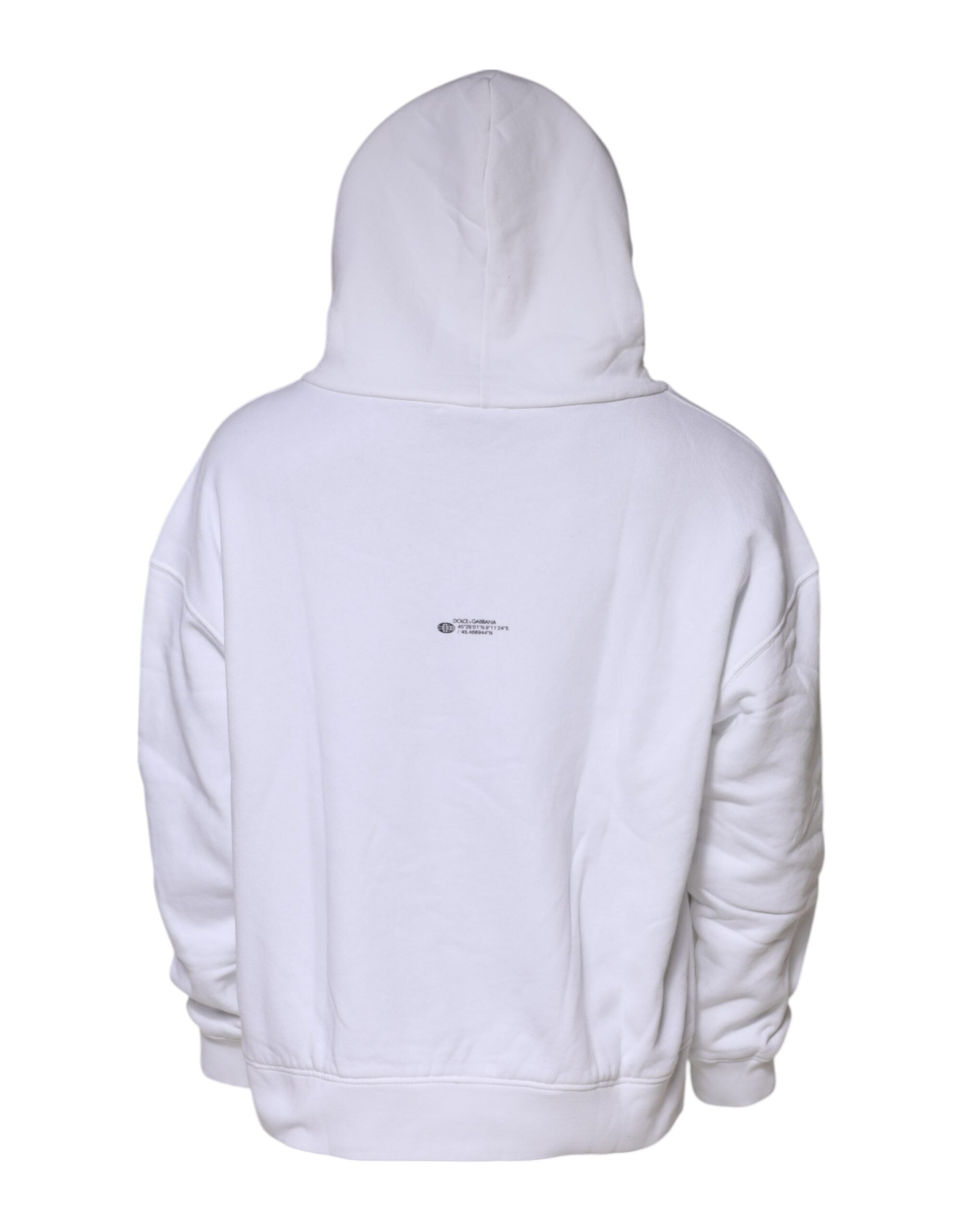 Dolce & Gabbana White DG Vib3 Men's Hooded Sweatshirt Pullover-3