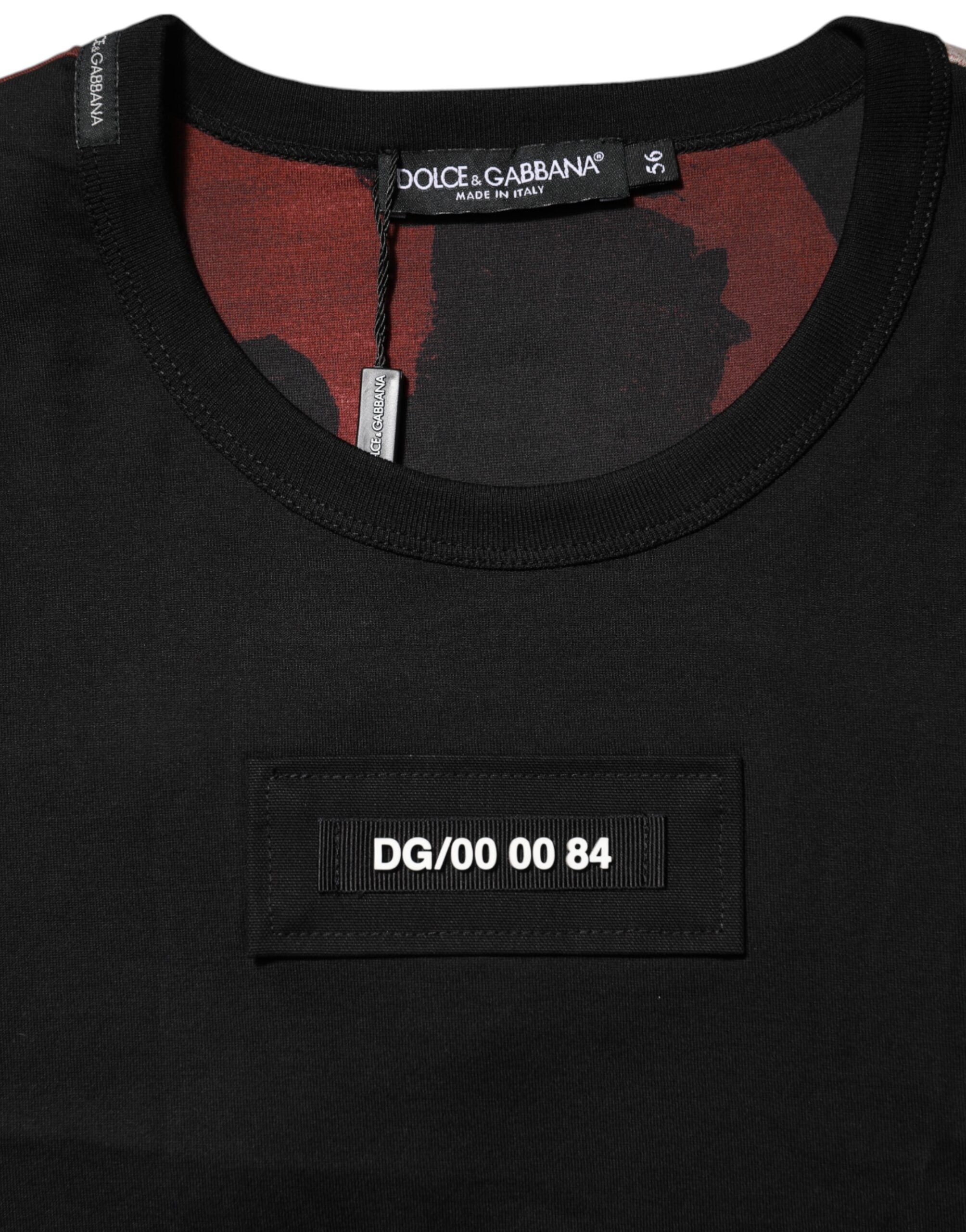 Dolce & Gabbana Multicolor Camouflage T-Shirt with Round Neck-4