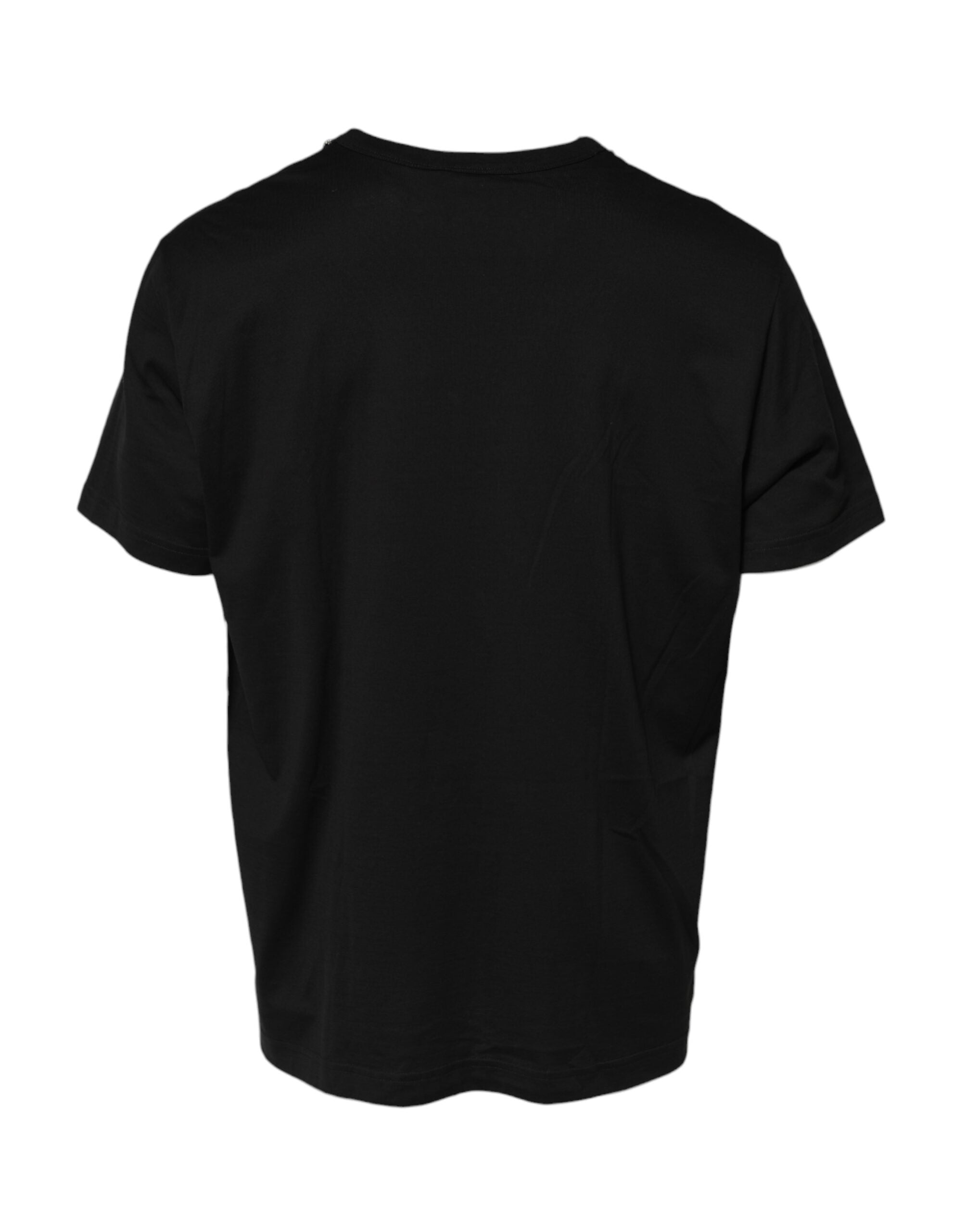 Dolce & Gabbana Schwarzes Ketten-T-Shirt aus Baumwolle mit Rundhalsausschnitt-3