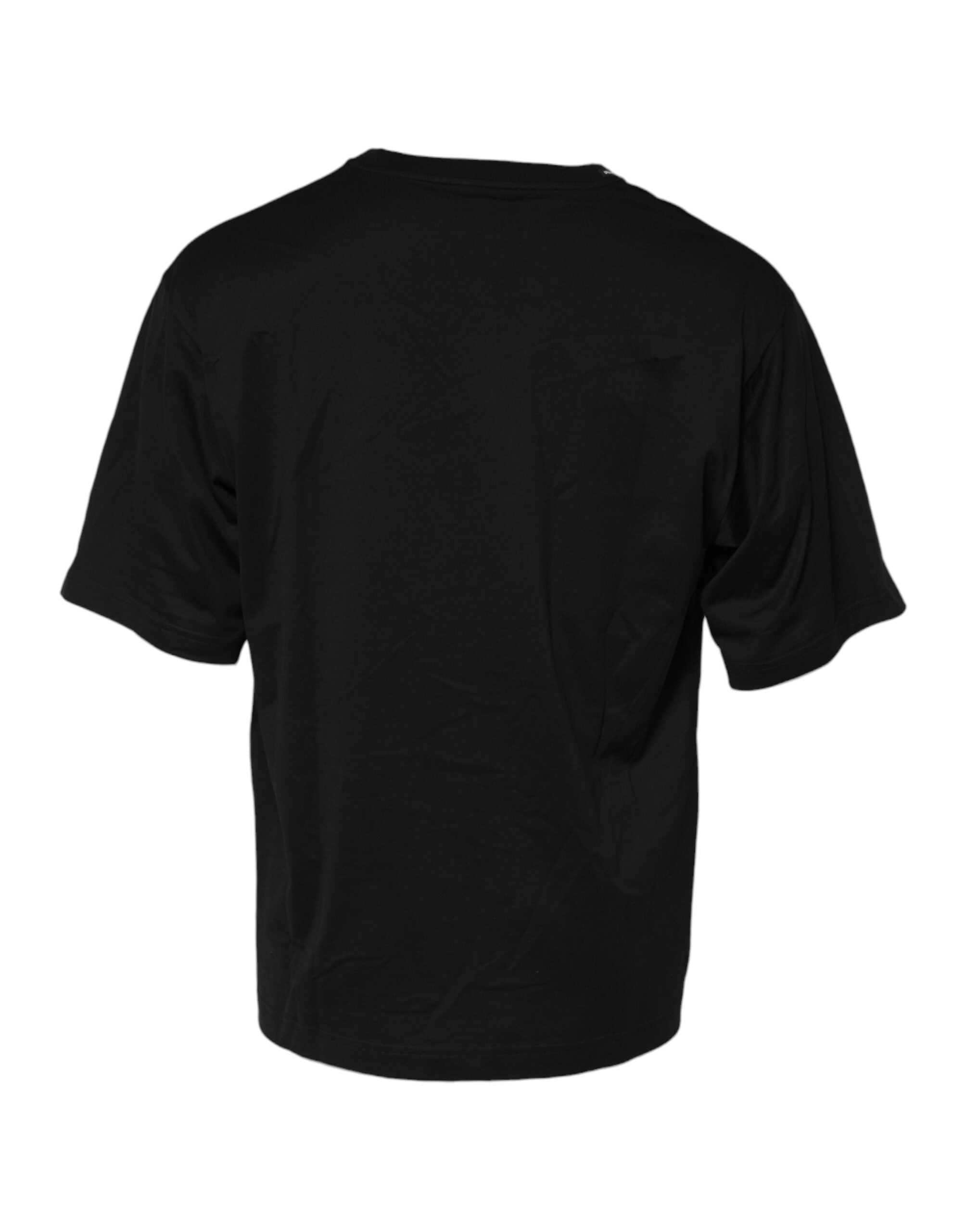 Camiseta Dolce & Gabbana de algodón negra con cuello redondo y manga corta-3