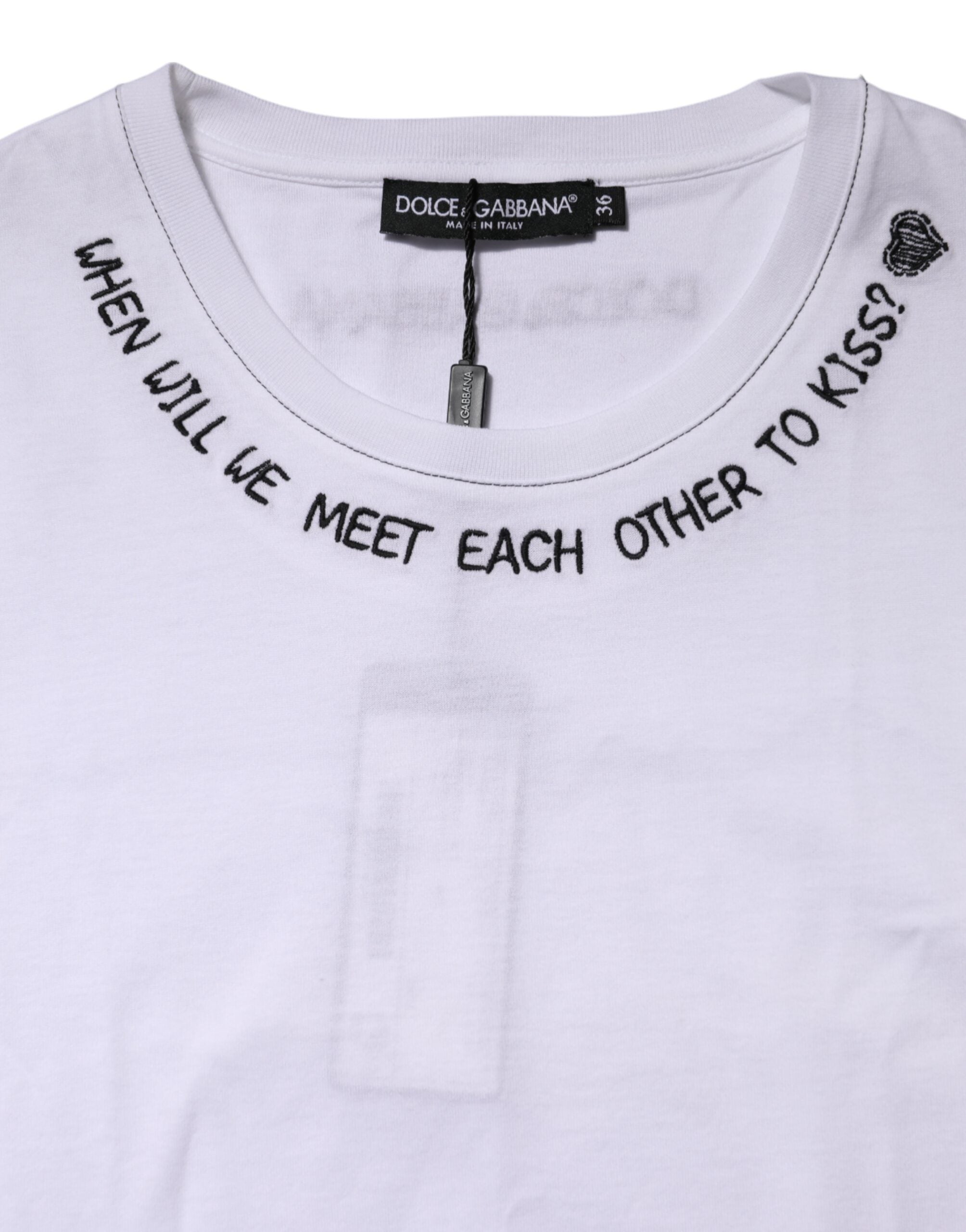 Dolce & Gabbana Top de tirantes de algodón blanco sin mangas estampado-4