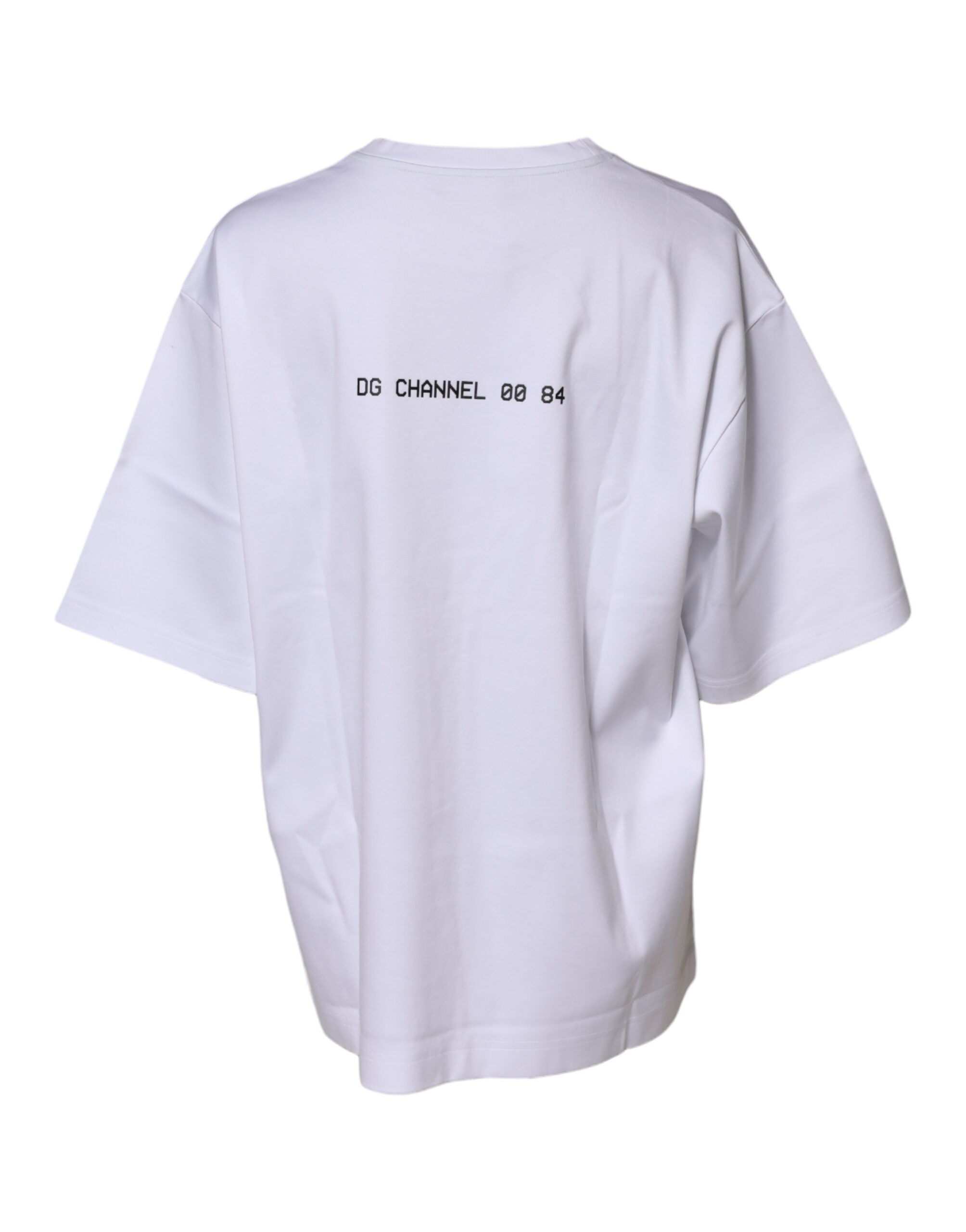 Camiseta de algodón de manga corta con estampado blanco de Dolce & Gabbana -5