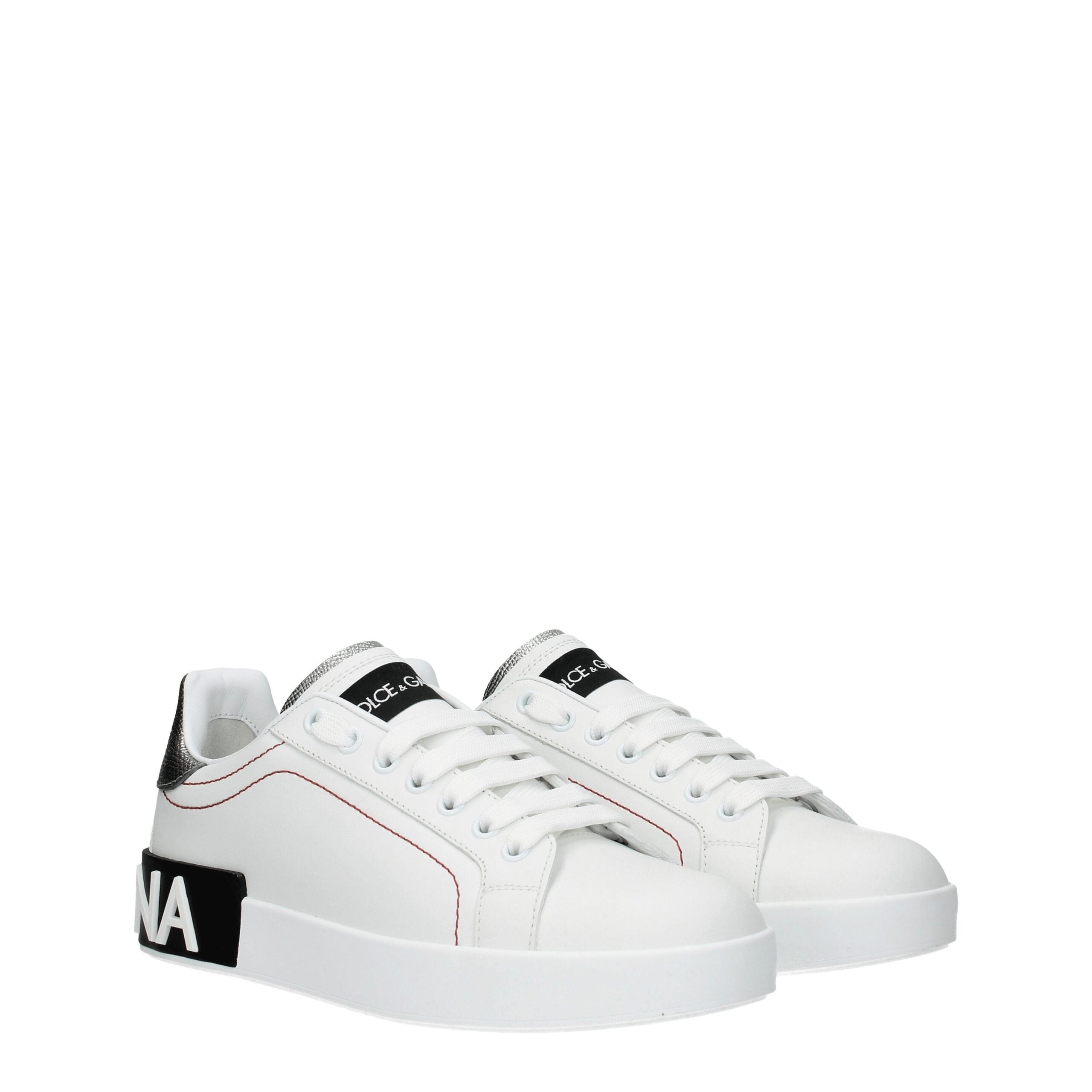 Dolce & Gabbana Weiße Sneakers aus Leder mit niedrigem Schaft-2