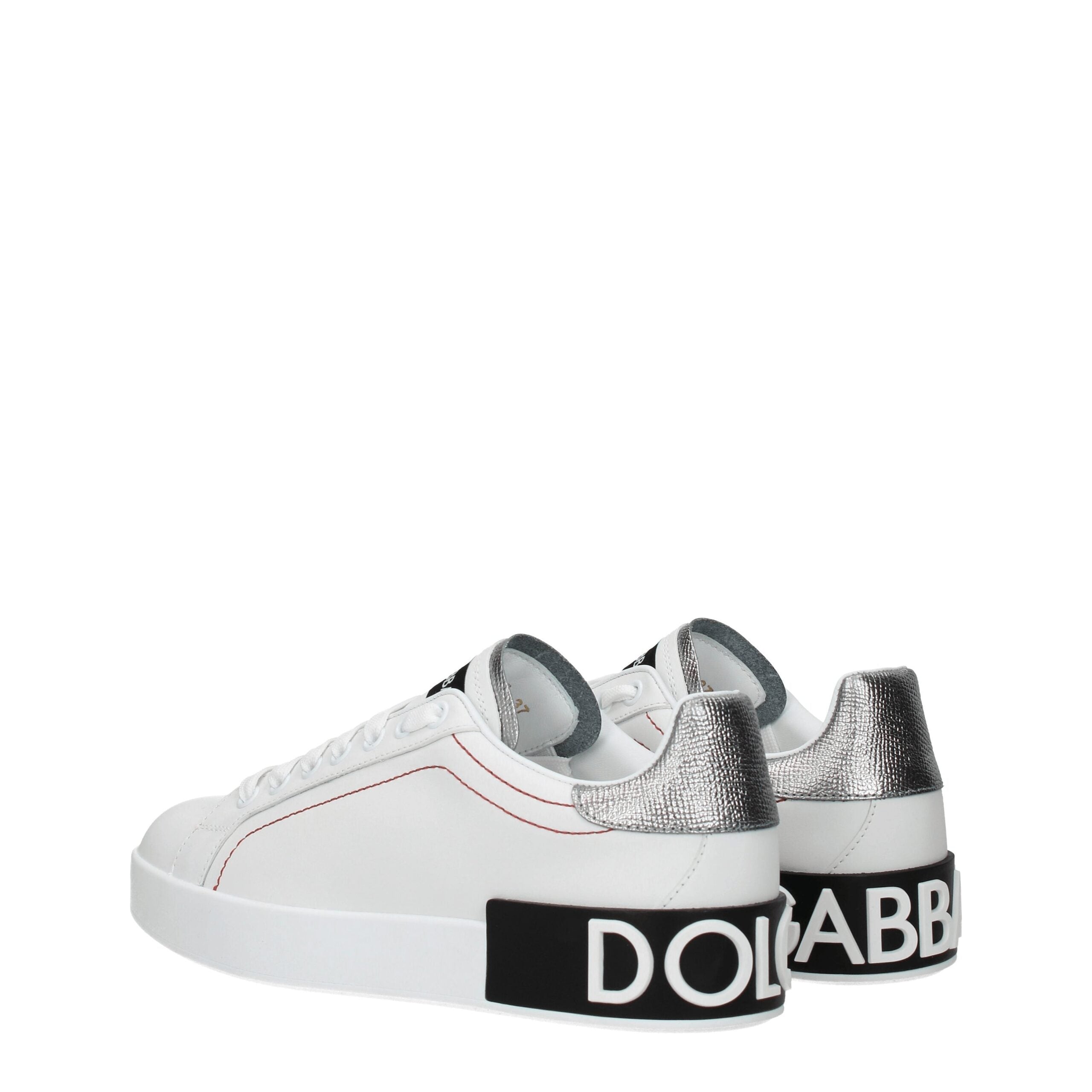 Dolce & Gabbana Weiße Sneakers aus Leder mit niedrigem Schaft-4
