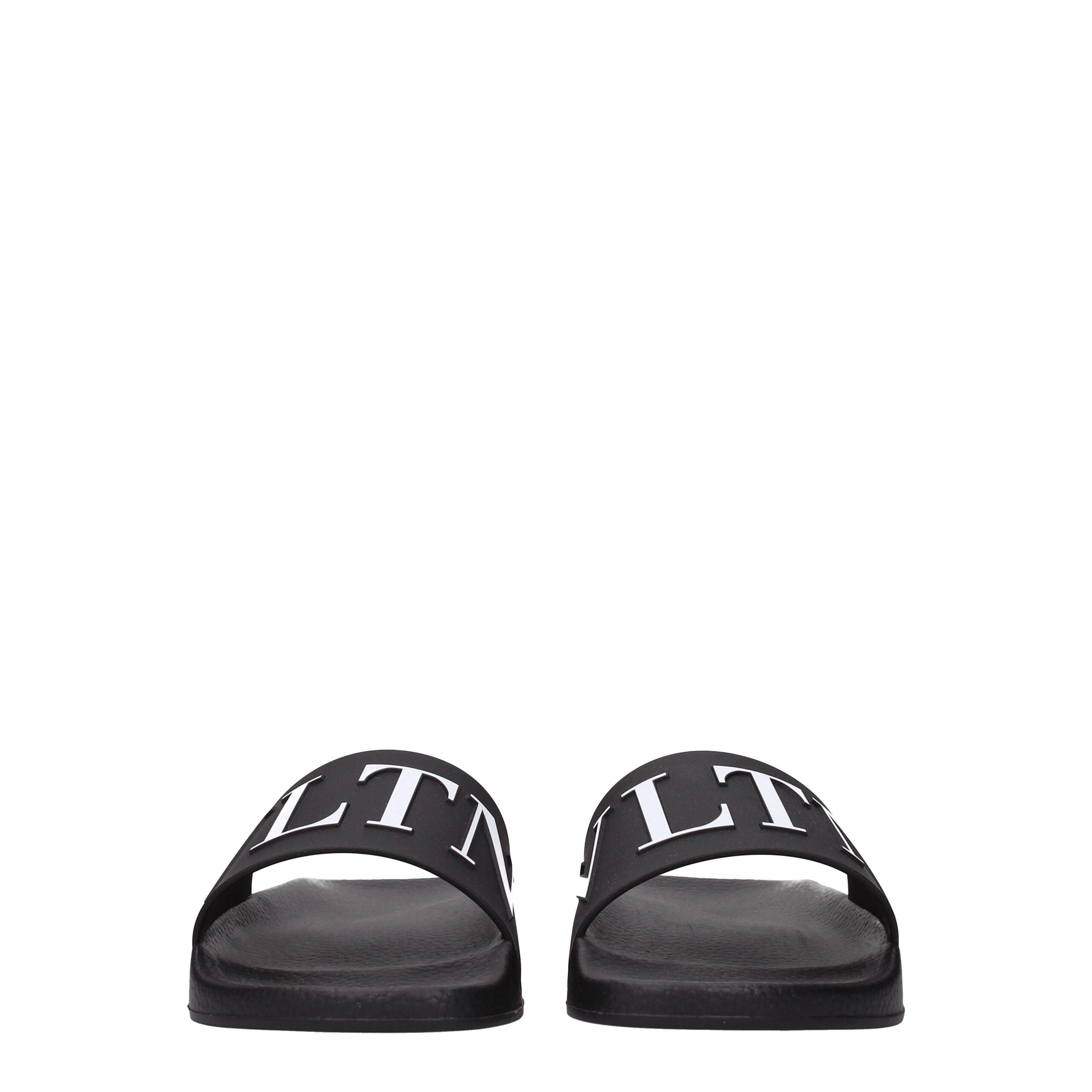 Valentino Garavani Baumwoll-Pantoffeln in Schwarz-3