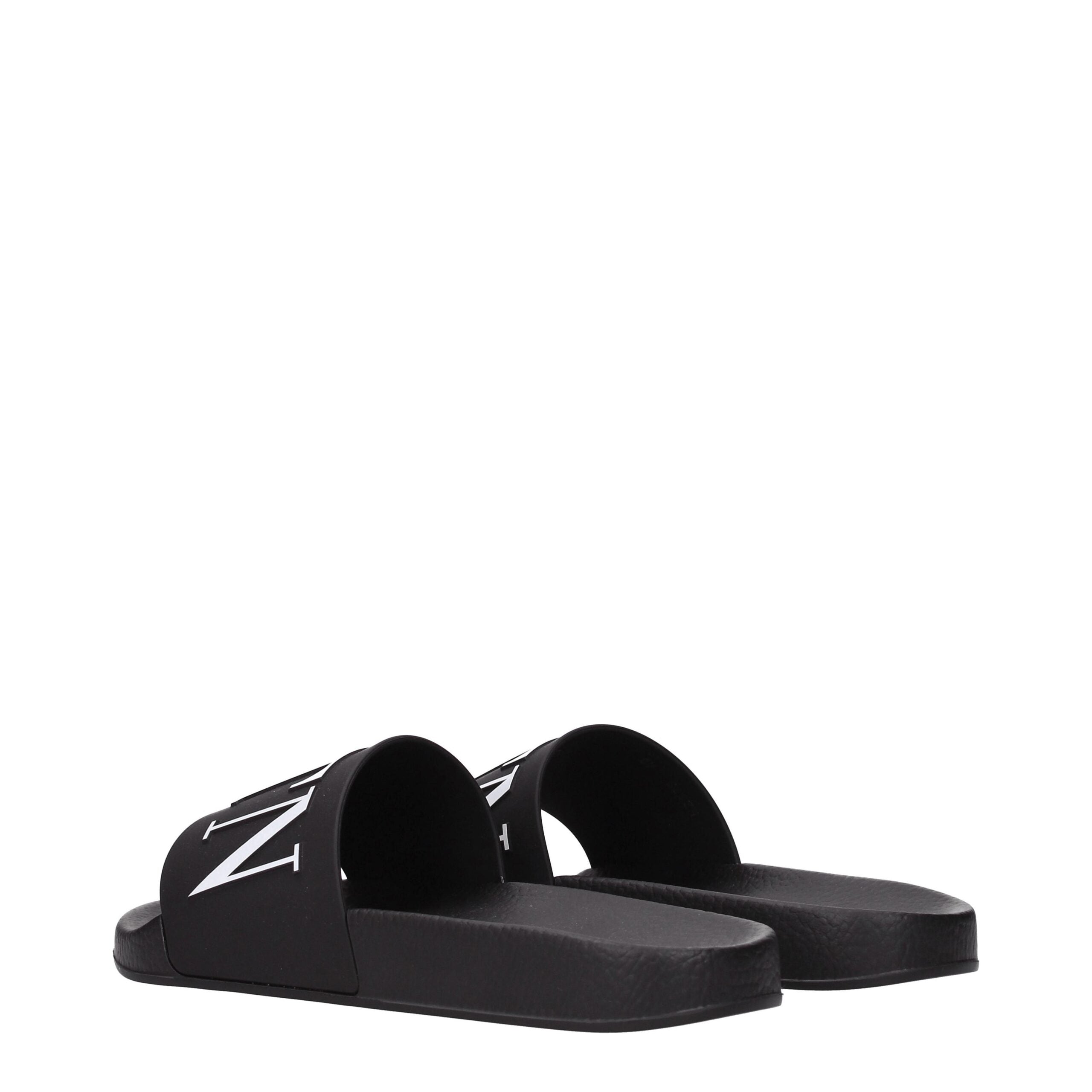 Valentino Garavani Baumwoll-Pantoffeln in Schwarz-4