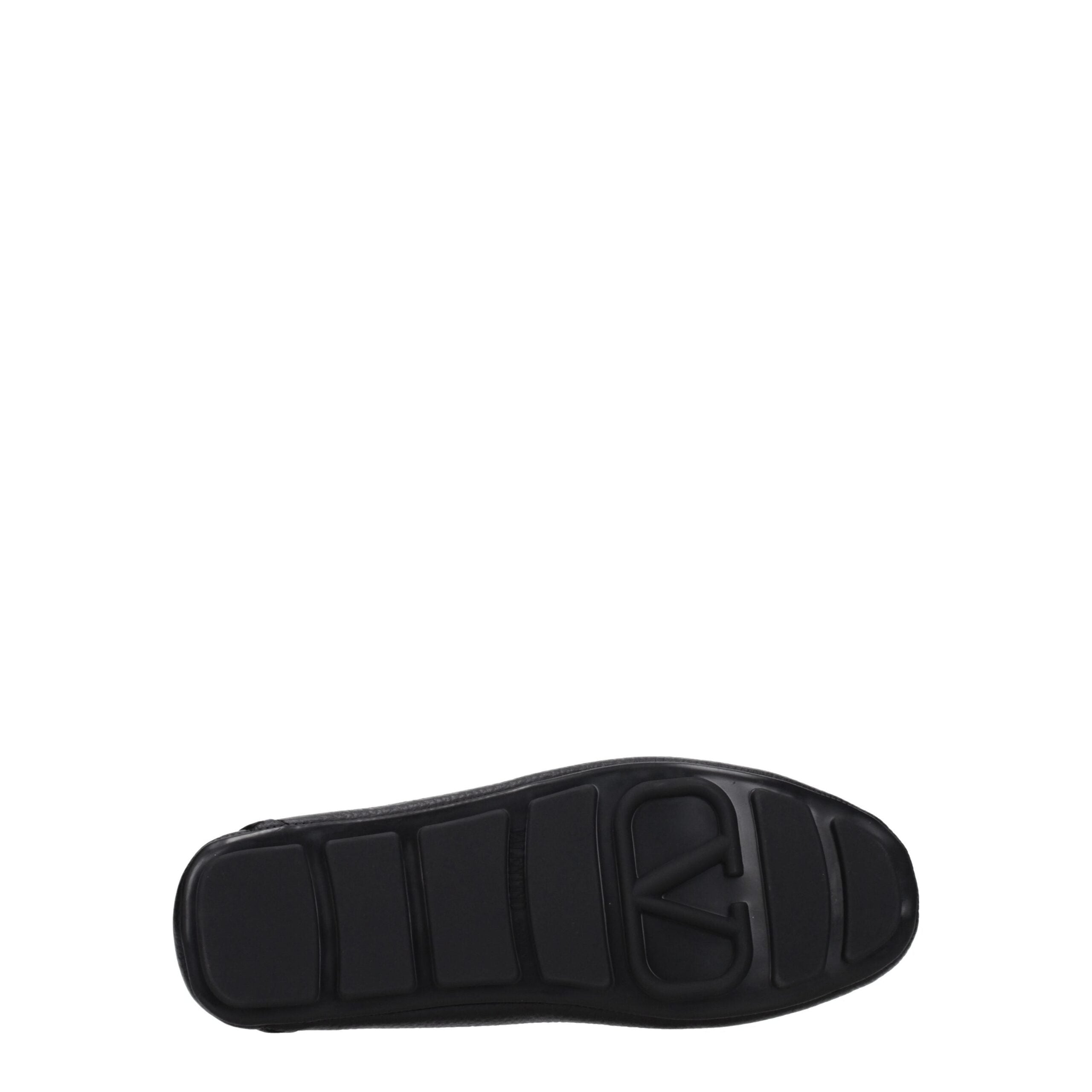 Valentino Garavani Schwarze Leder Slipper-5