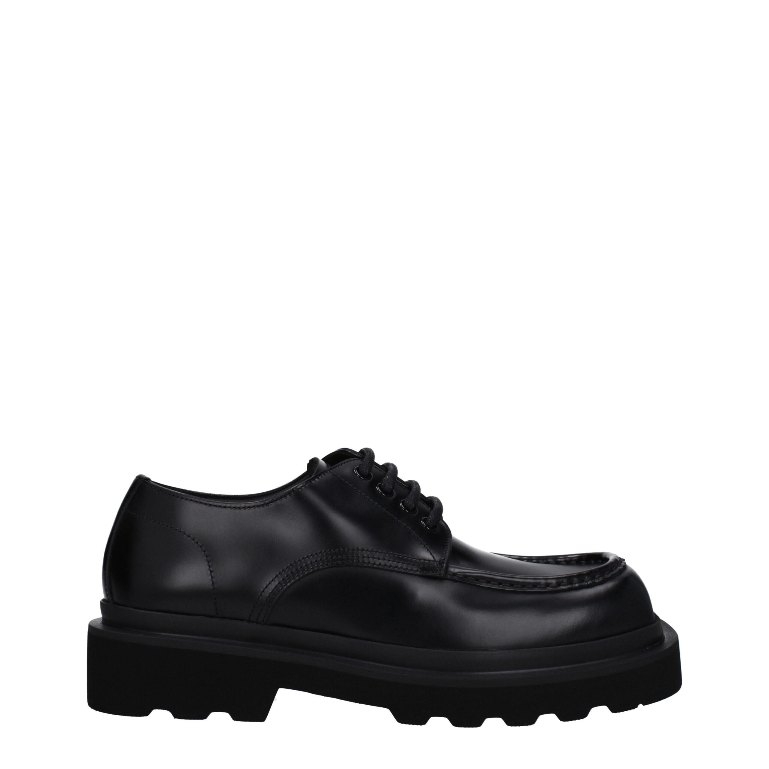 Dolce & Gabbana Schwarze Leder Oxfords und Derbies-1