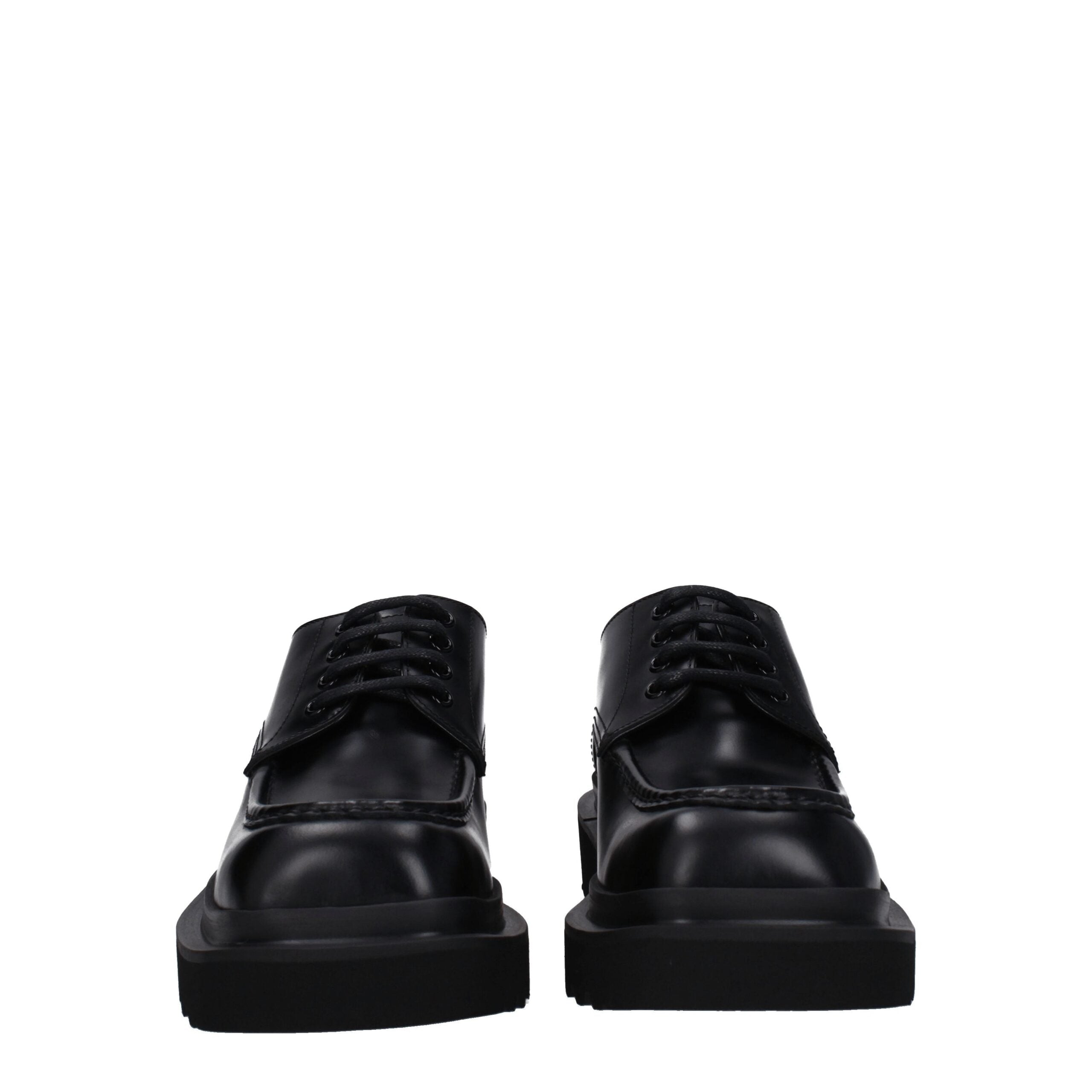 Dolce & Gabbana Schwarze Leder Oxfords und Derbies-3
