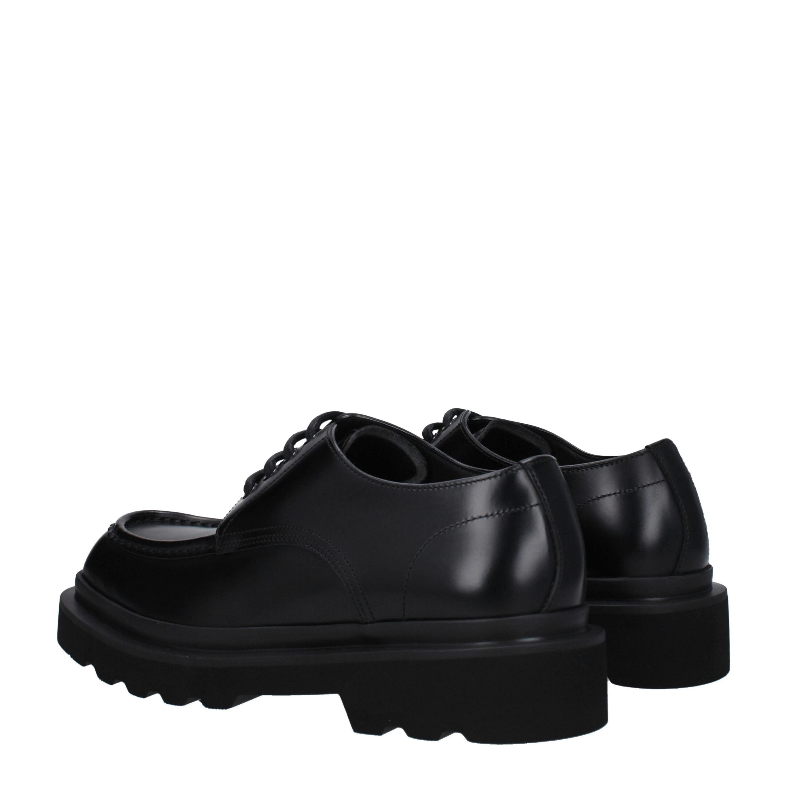 Dolce & Gabbana Schwarze Leder Oxfords und Derbies-4
