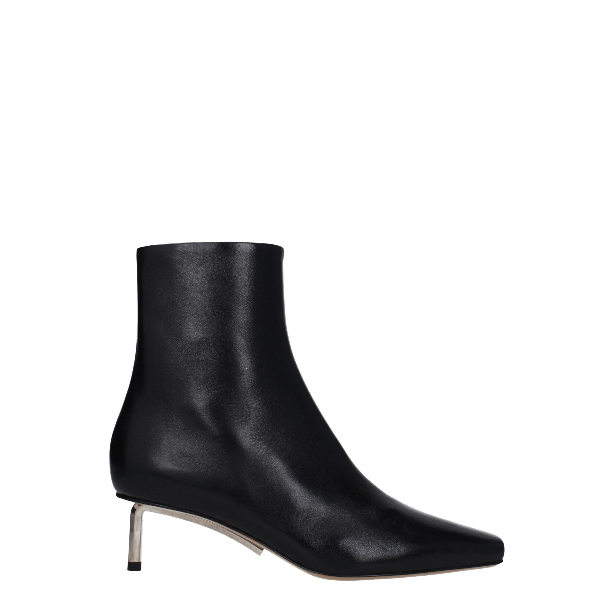 Off-White Black Leather Ankle Boots-1