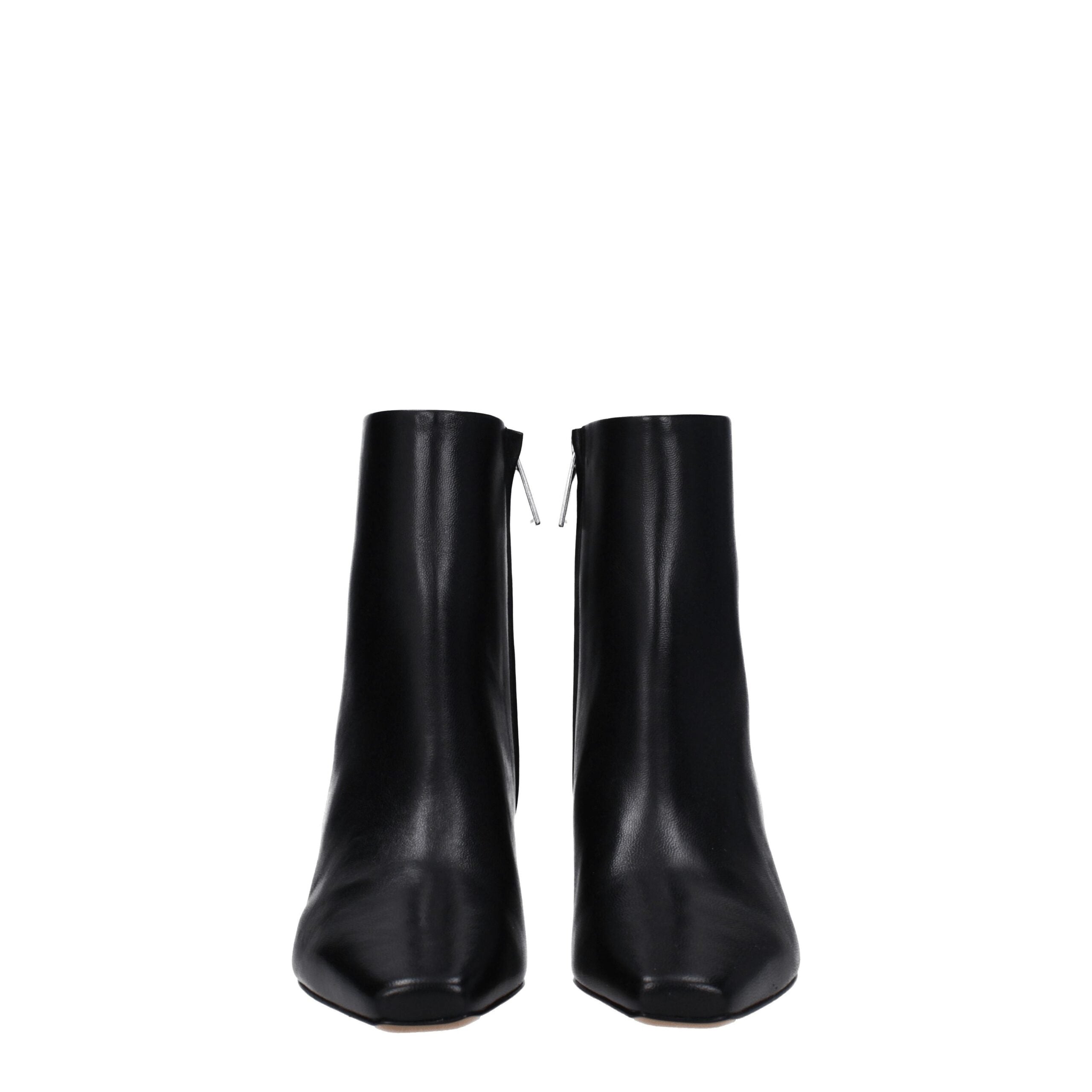 Off-White Black Leather Ankle Boots-3