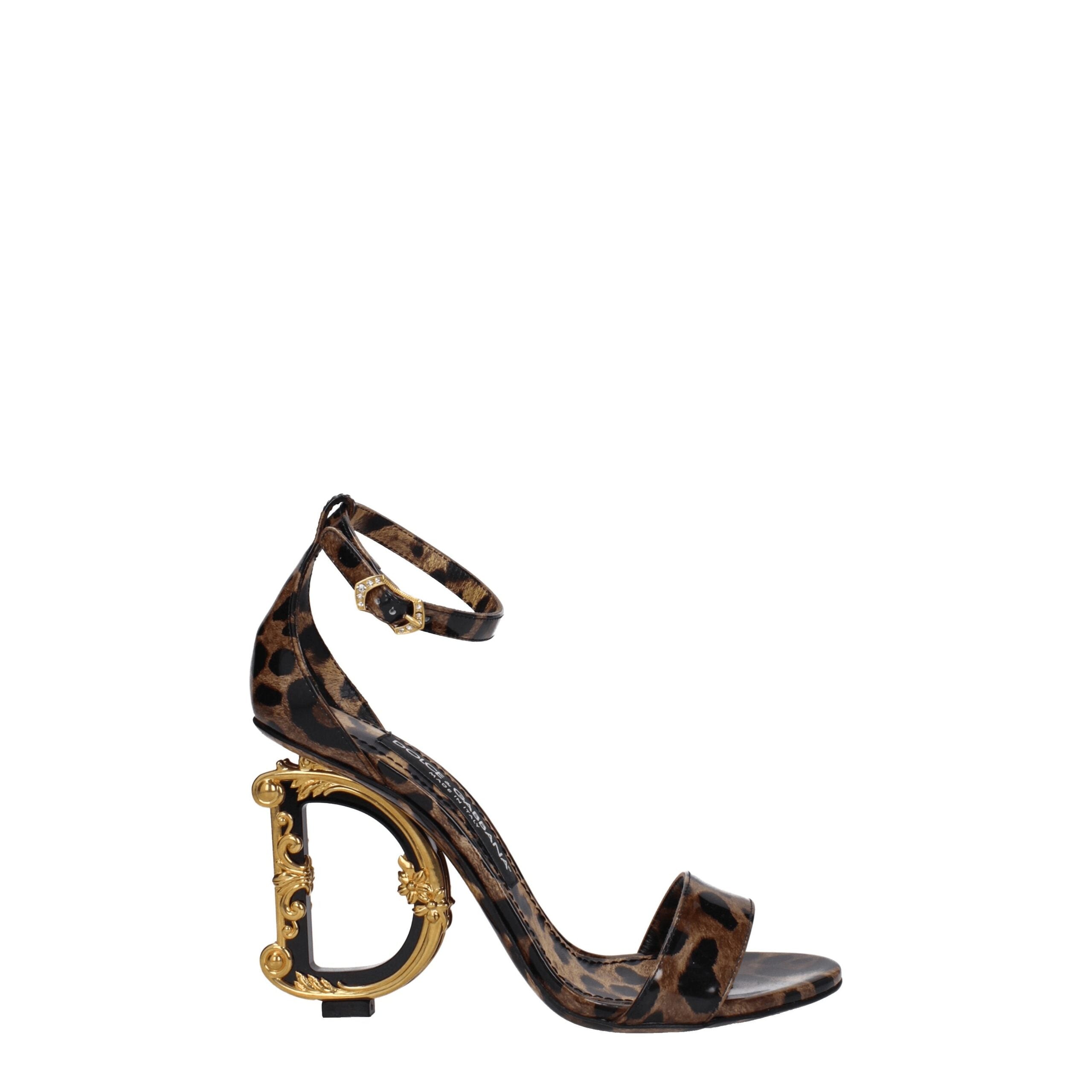 Dolce & Gabbana Braune Ledersandalen-1