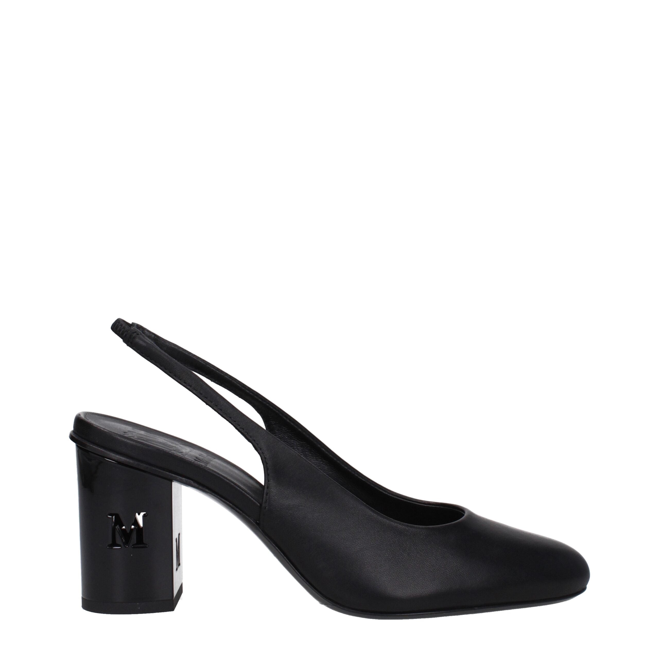 Max Mara Black Leather Pumps-1