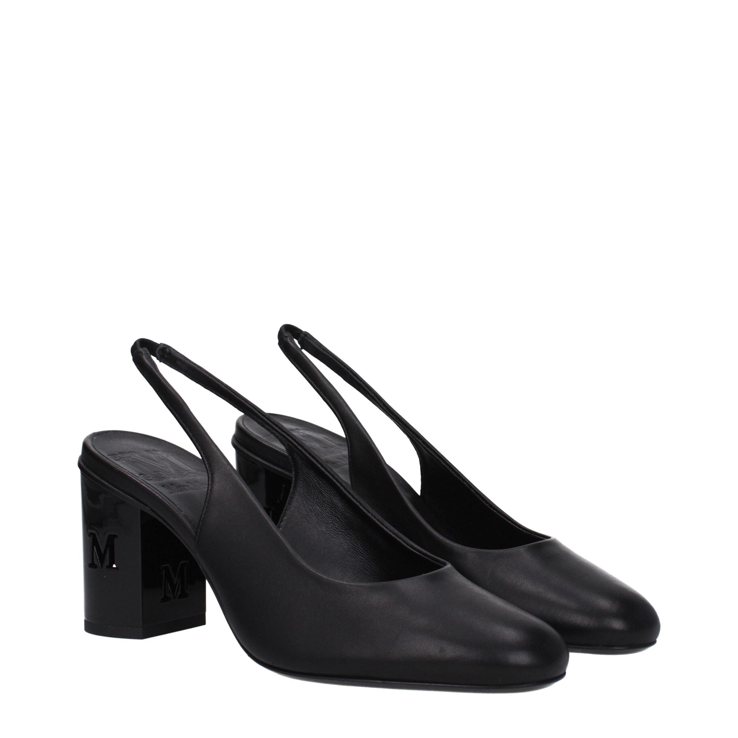 Max Mara Black Leather Pumps-2