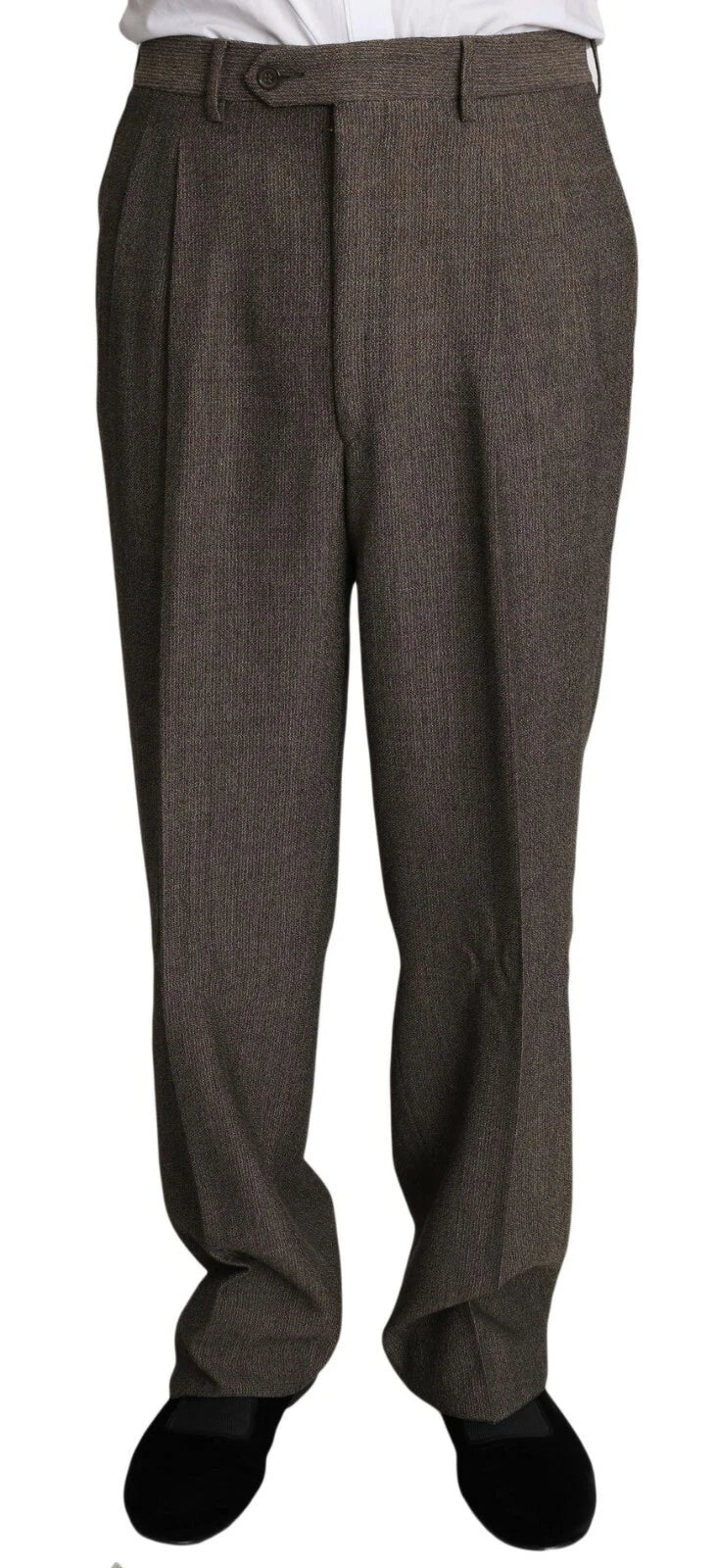 Dolce & Gabbana brown single-breasted wool suit-5