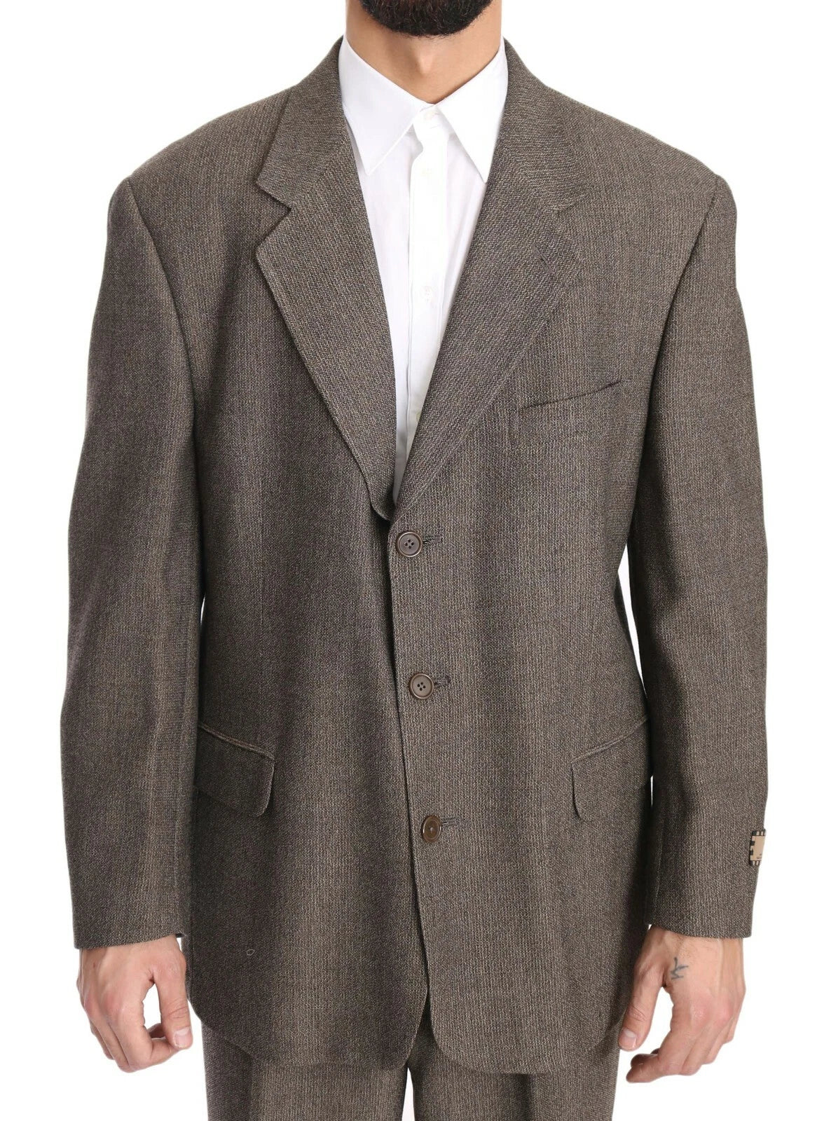 Dolce & Gabbana brown single-breasted wool suit-2