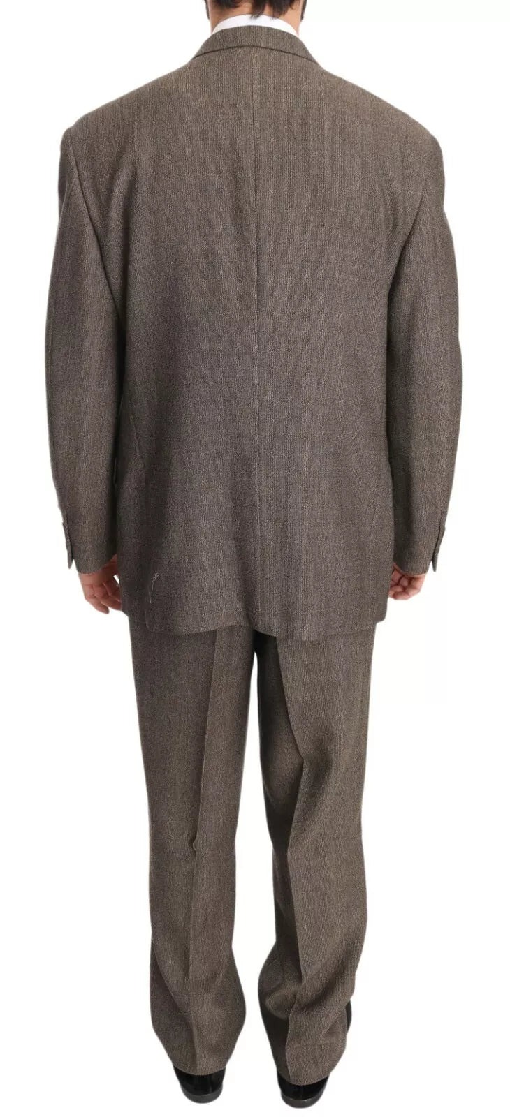 Dolce & Gabbana brown single-breasted wool suit-3