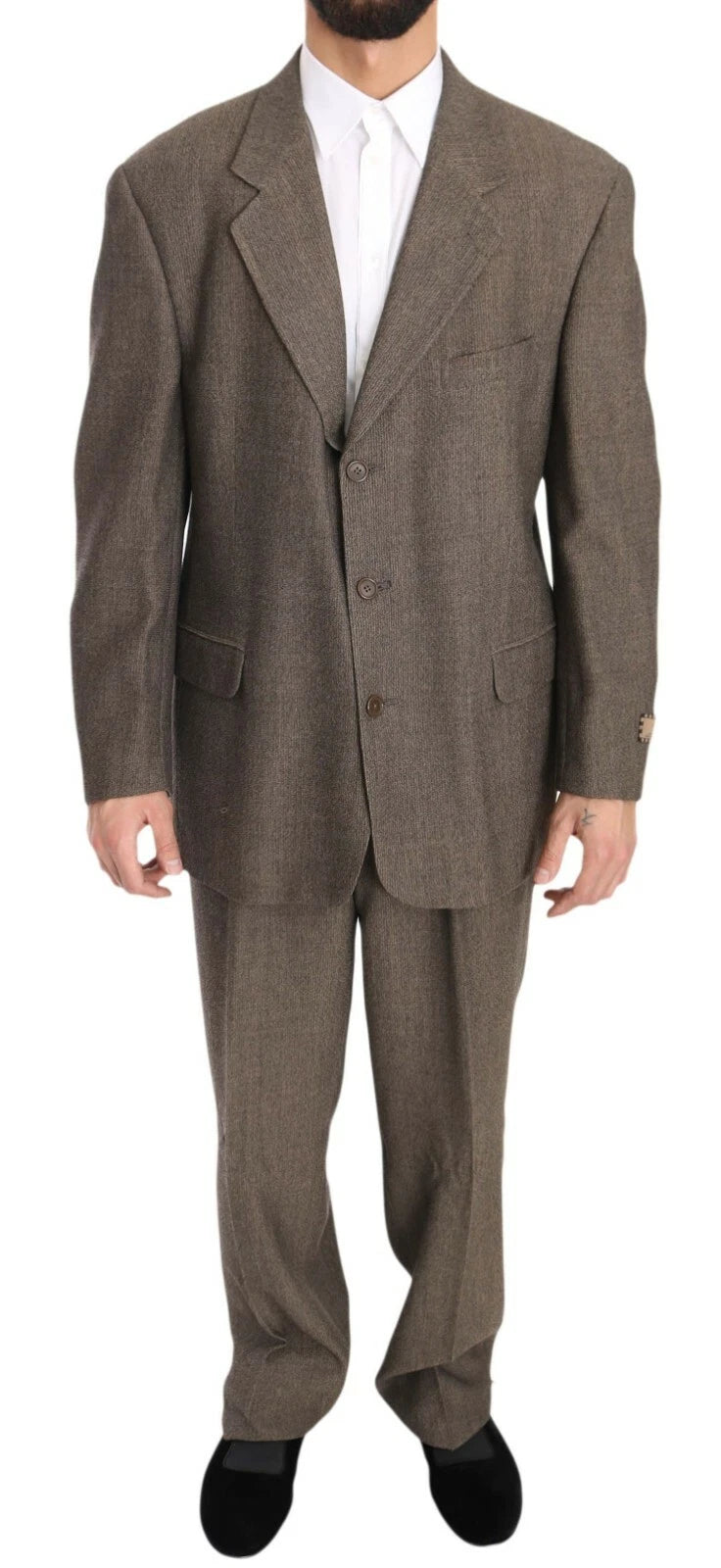 Dolce & Gabbana brown single-breasted wool suit-1